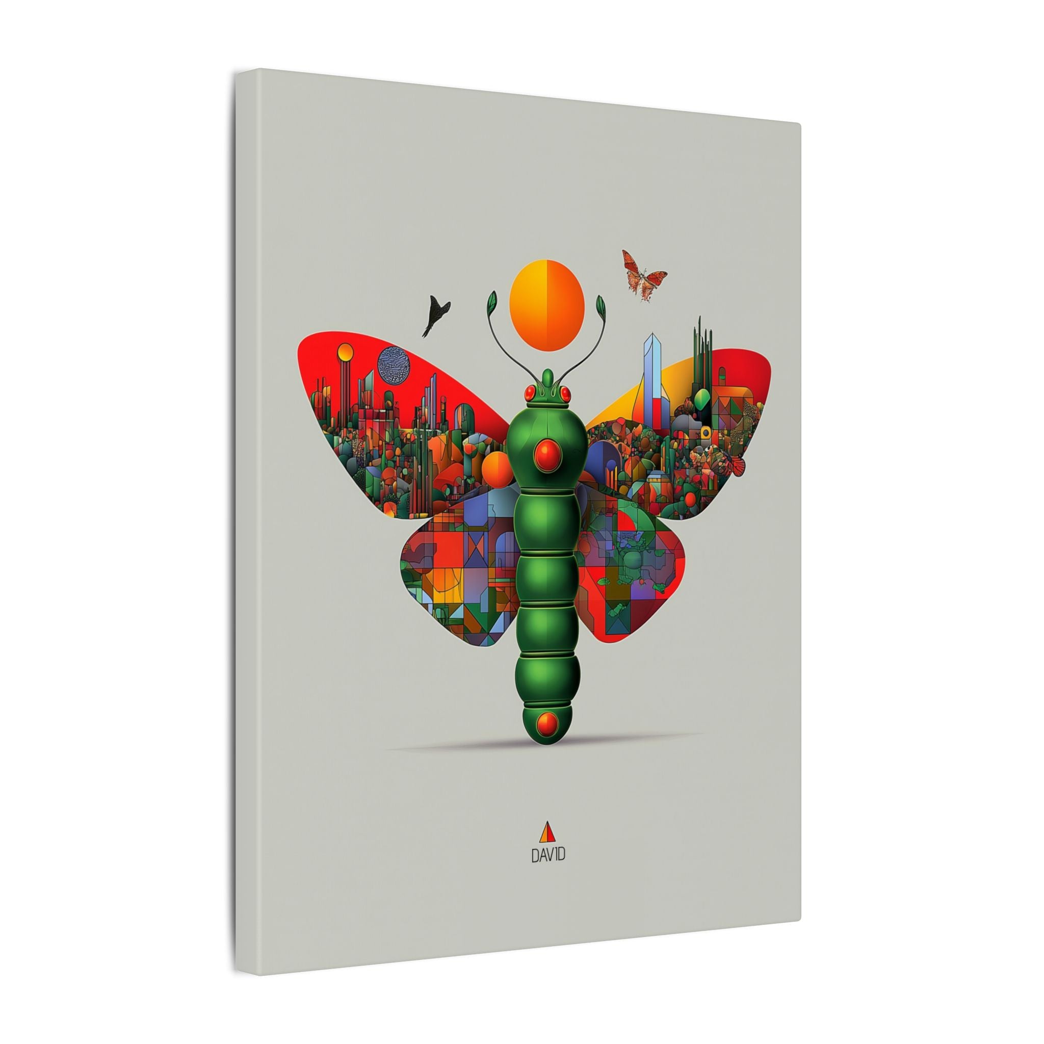 Personalized Butterfly Print: Geometric Urban Landscape, Futuristic Digital Art   |    Custom Orders Available