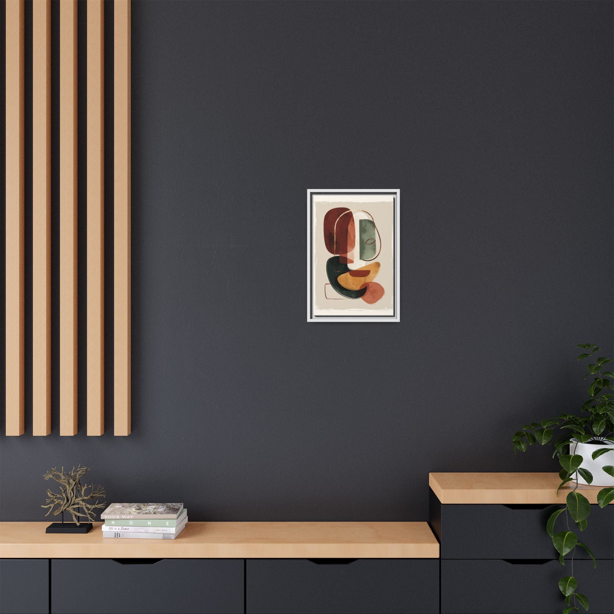 Layered Geometries: Mid-Century Modern Composition, Organic Abstract Design, Translucent Intersecting Shapes   |   Custom Orders Accepted