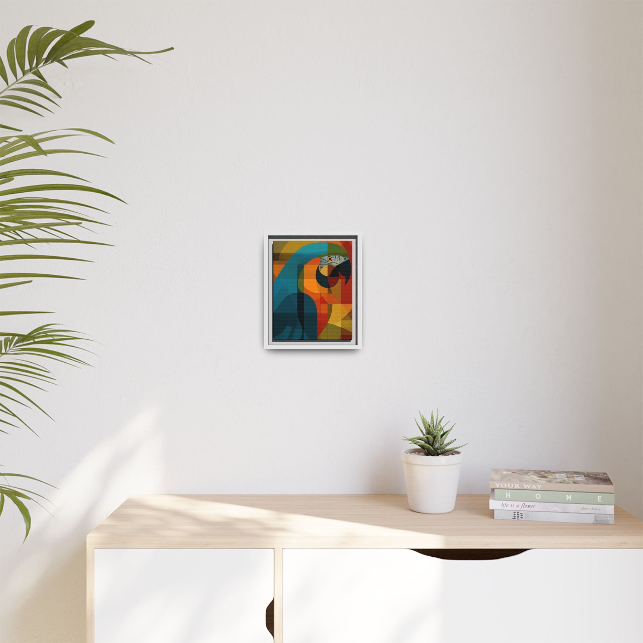 Prismatic Parrot Framed Print : Cubist Digital Geometry, Modernist Color Fragmentation   |  Personalized & Custom Orders Available
