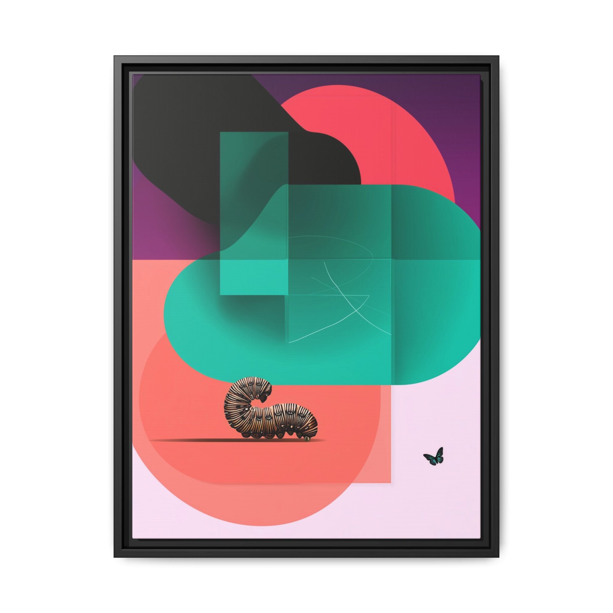 Metamorphosis of Color: Geometric Abstract Butterfly Design, Translucent Shapes Composition   |    Custom Orders Available