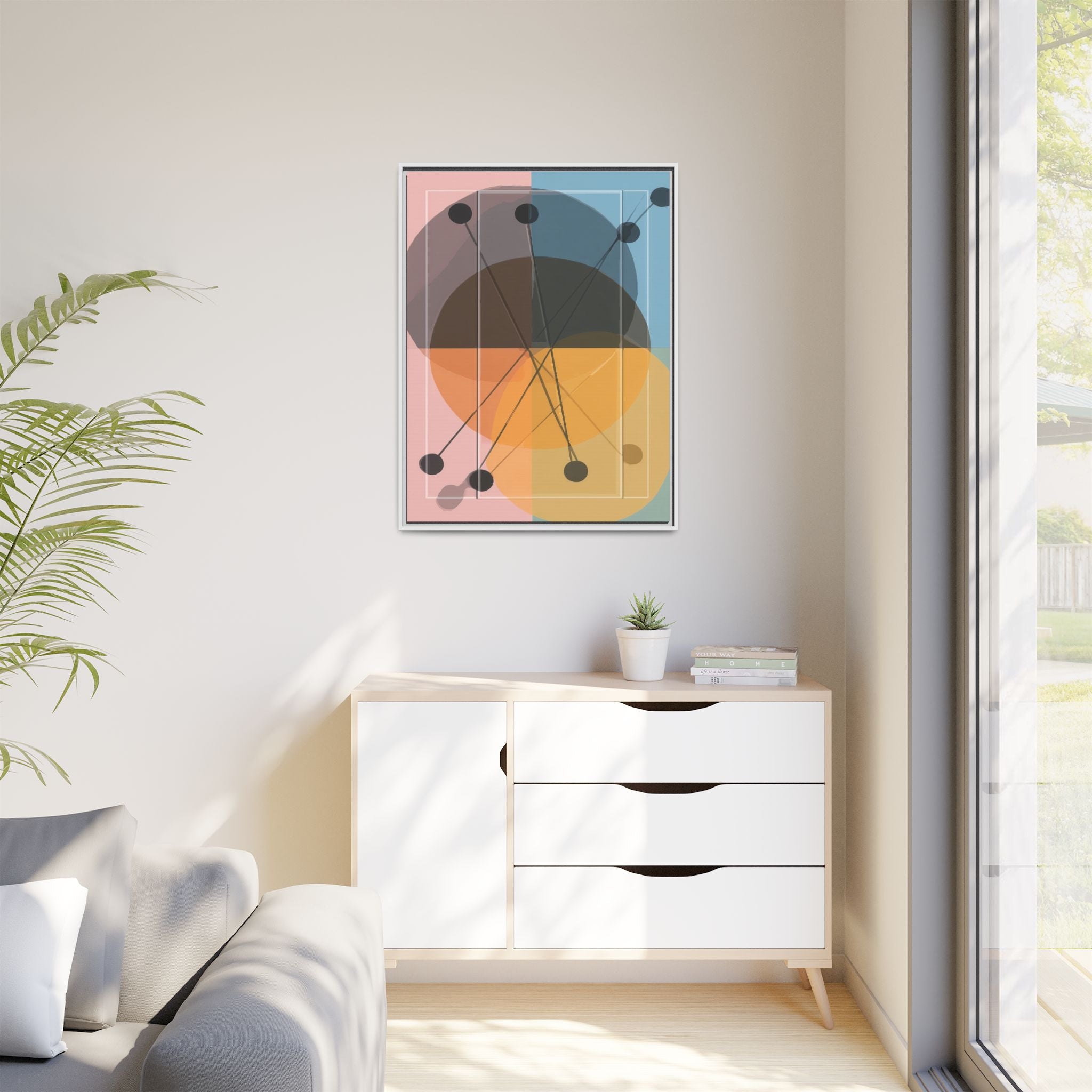 Geometric Intersections: Pastel Quadrants, Mid-Century Minimalism, Network Nodes   |   Custom Orders Accepted