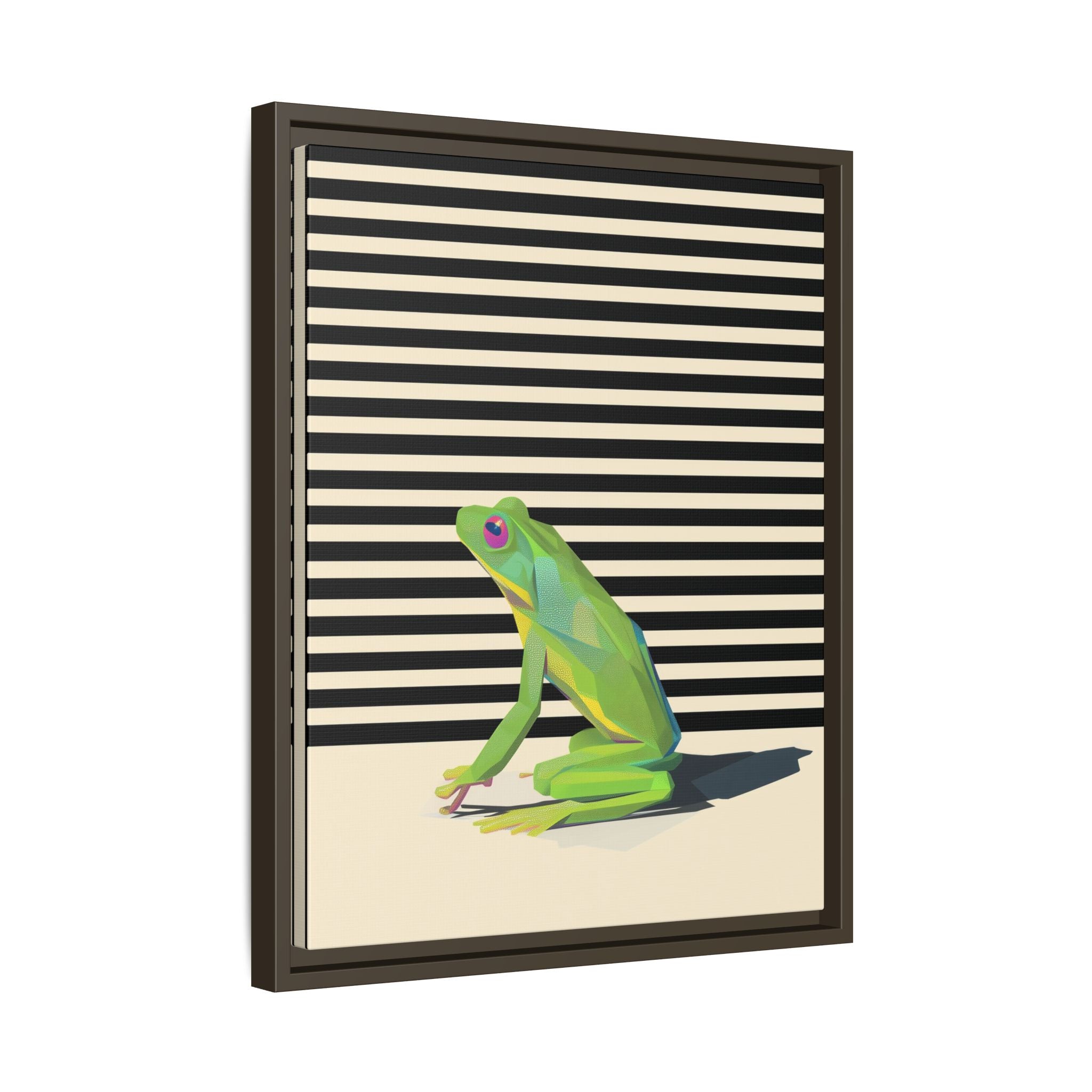 Geometric Frog Persona: Modern Wildlife Illustration, Vibrant Graphic Design   |  Personalized & Custom Orders Available