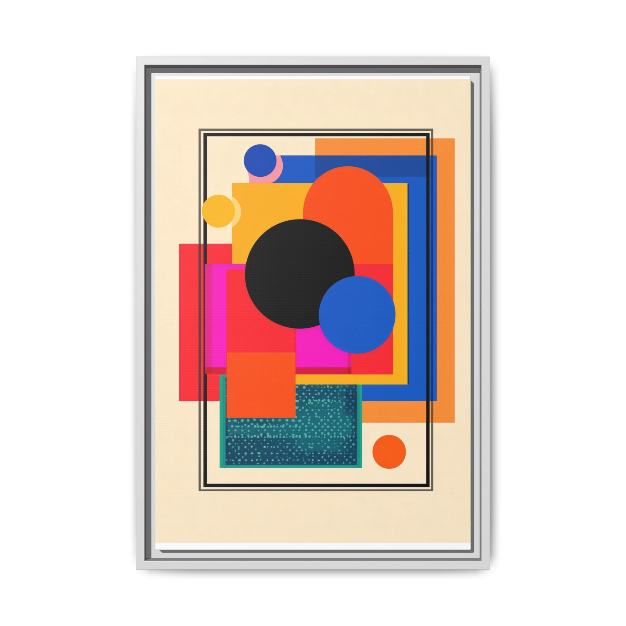 Geometric Harmony: Abstract Color Blocks, Mid-Century Modern Design, Minimalist Art Composition   |   Custom Orders Accepted