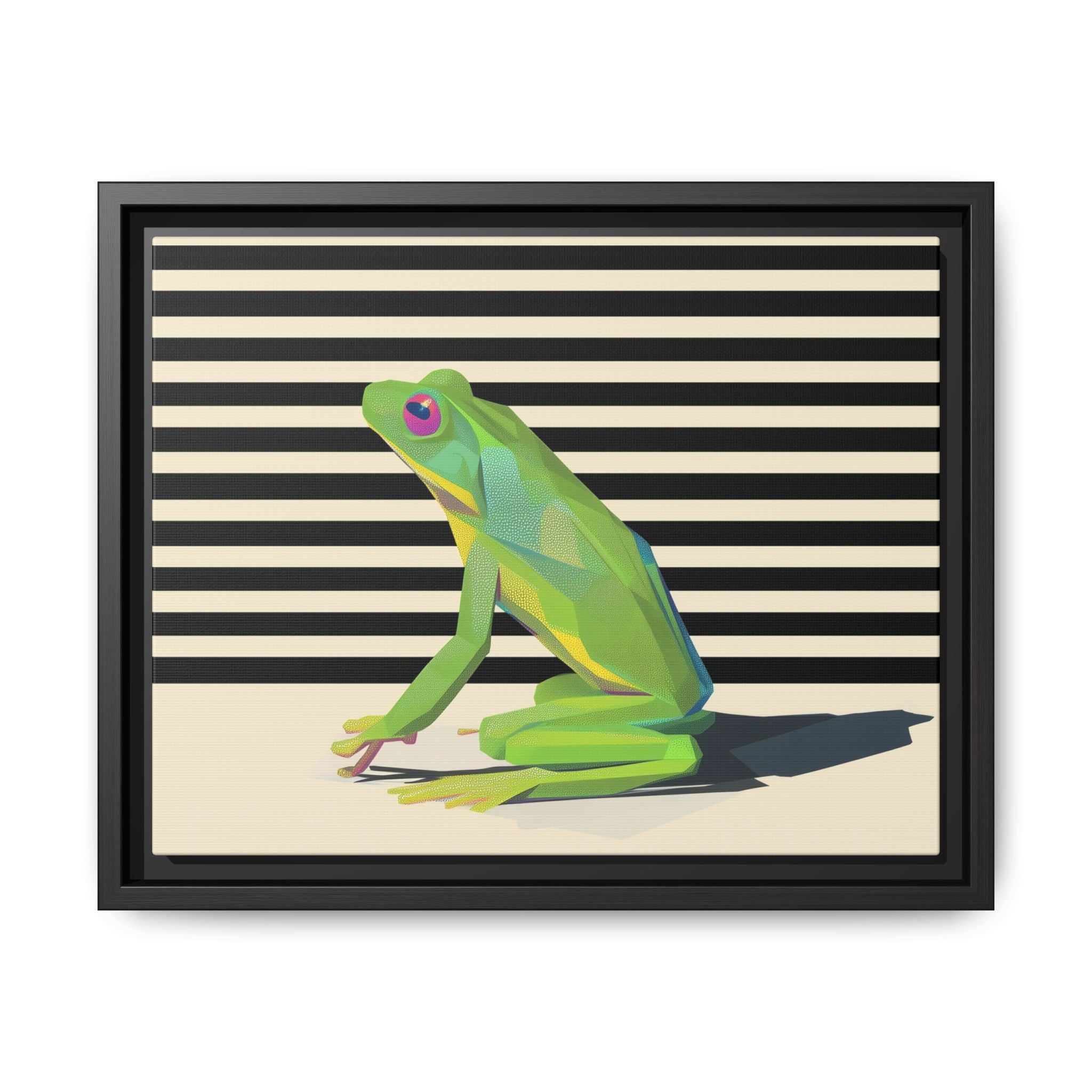 Geometric Frog: Minimalist Animal Portrait, Modern Graphic Design   |    Custom Orders Available