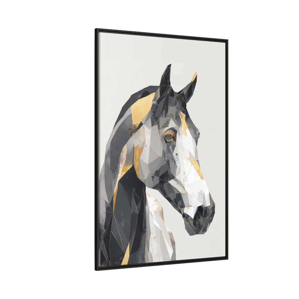 Geometric Equine Framed Print : Polygonal Horse Portrait, Modern Abstract Geometric Art   |  Personalized & Custom Orders Available