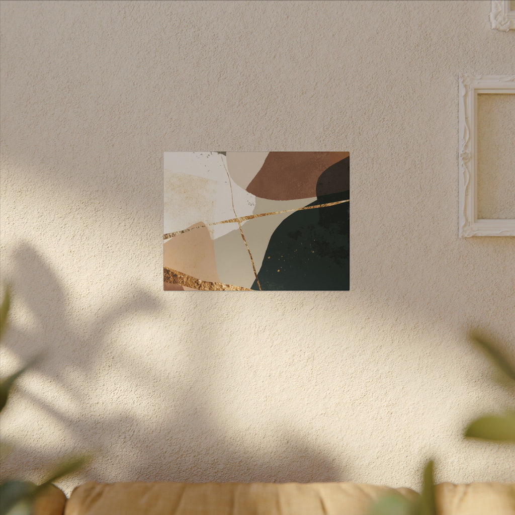 Canvas Print, Abstract Earthy Gold Wall Art, Modern Designer Home Decor, Stretched Matte Canvas; Thick, Multi-Size, Office Decor