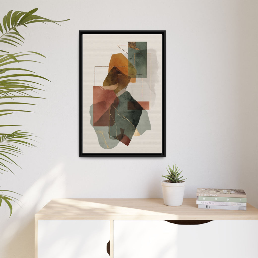 Harmonic Geometries: Architectural Abstraction, Earthy Palette, Minimalist Composition   |   Custom Orders Accepted