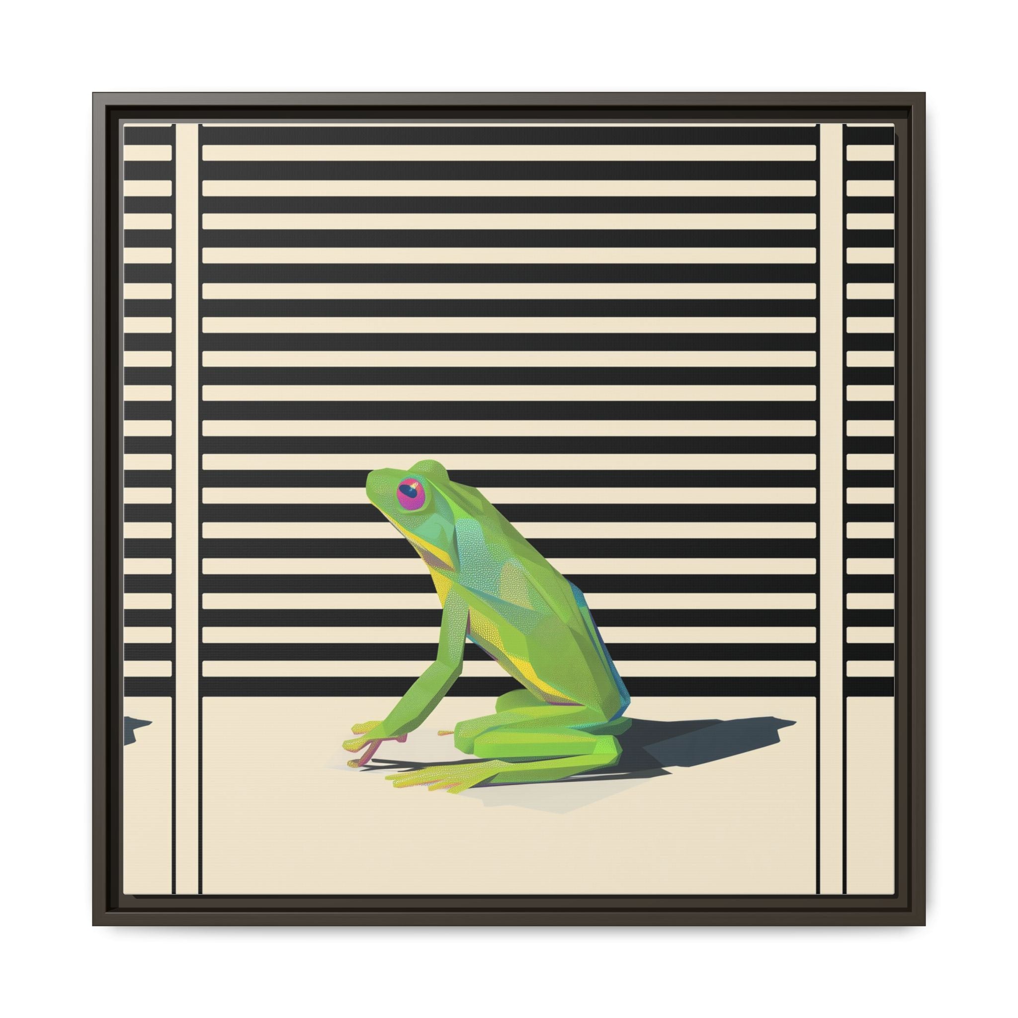 Geometric Frog Persona: Modern Wildlife Illustration, Vibrant Graphic Design   |  Personalized & Custom Orders Available
