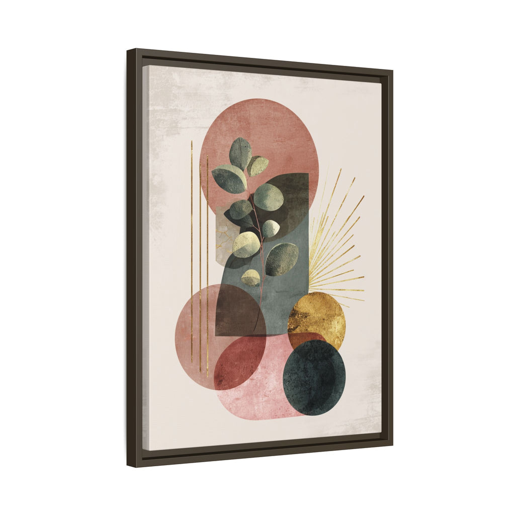 Botanical Geometric Symphony: Eucalyptus Harmony, Metallic Intersections, Modern Earth Tones   |   Custom Orders Accepted