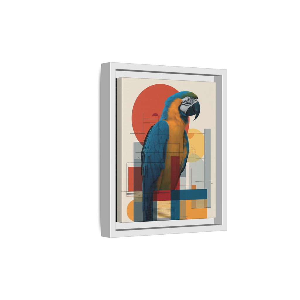 Macaw in Geometric Harmony: Modern Avian Portrait, Architectural Abstract Composition   |    Custom Orders Available