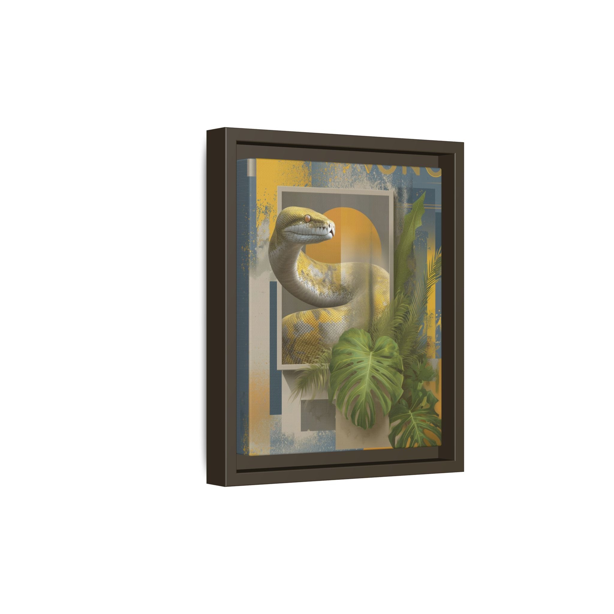 Serpent of Geometric Dimensions: Tropical Vono Design, Abstract Wildlife Art   |  Personalized & Custom Orders Available