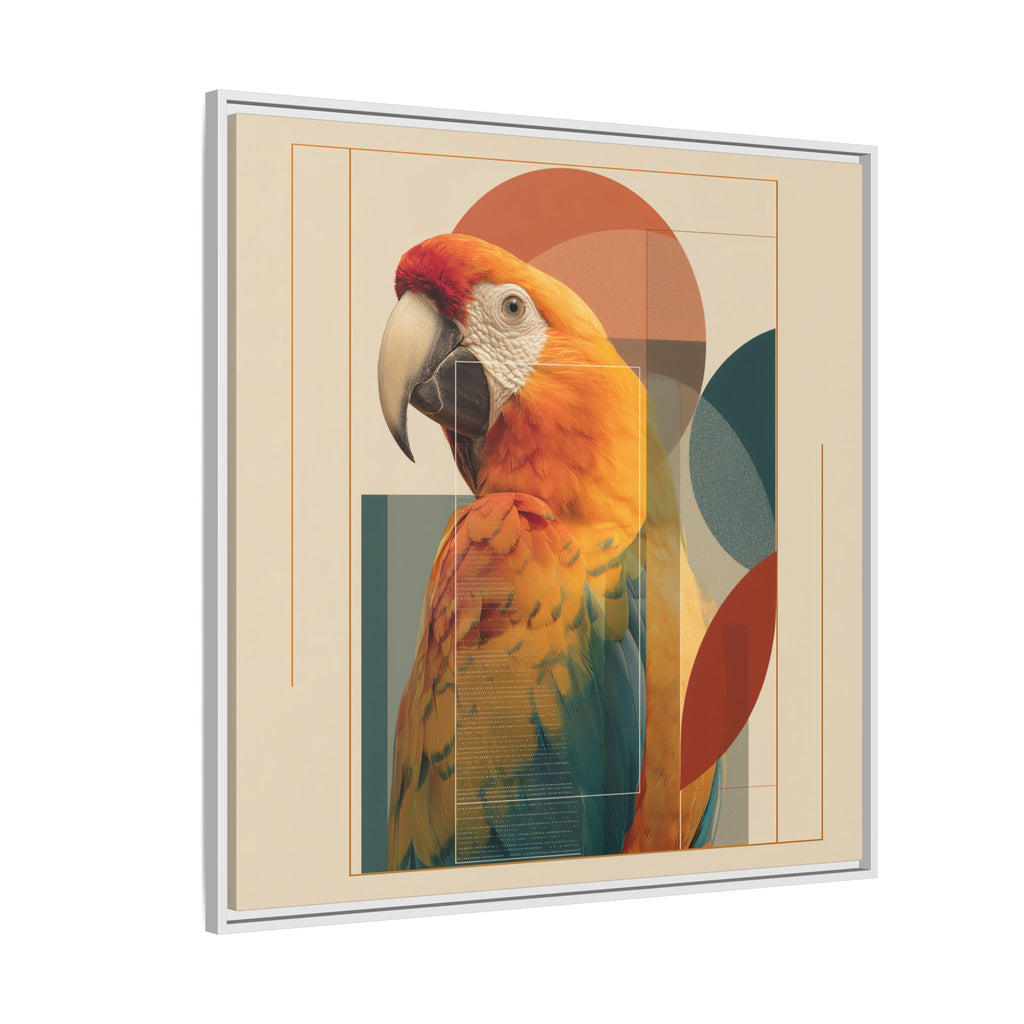Macaw Geometry: Vibrant Avian Portrait, Modernist Graphic Design   |  Personalized & Custom Orders Available