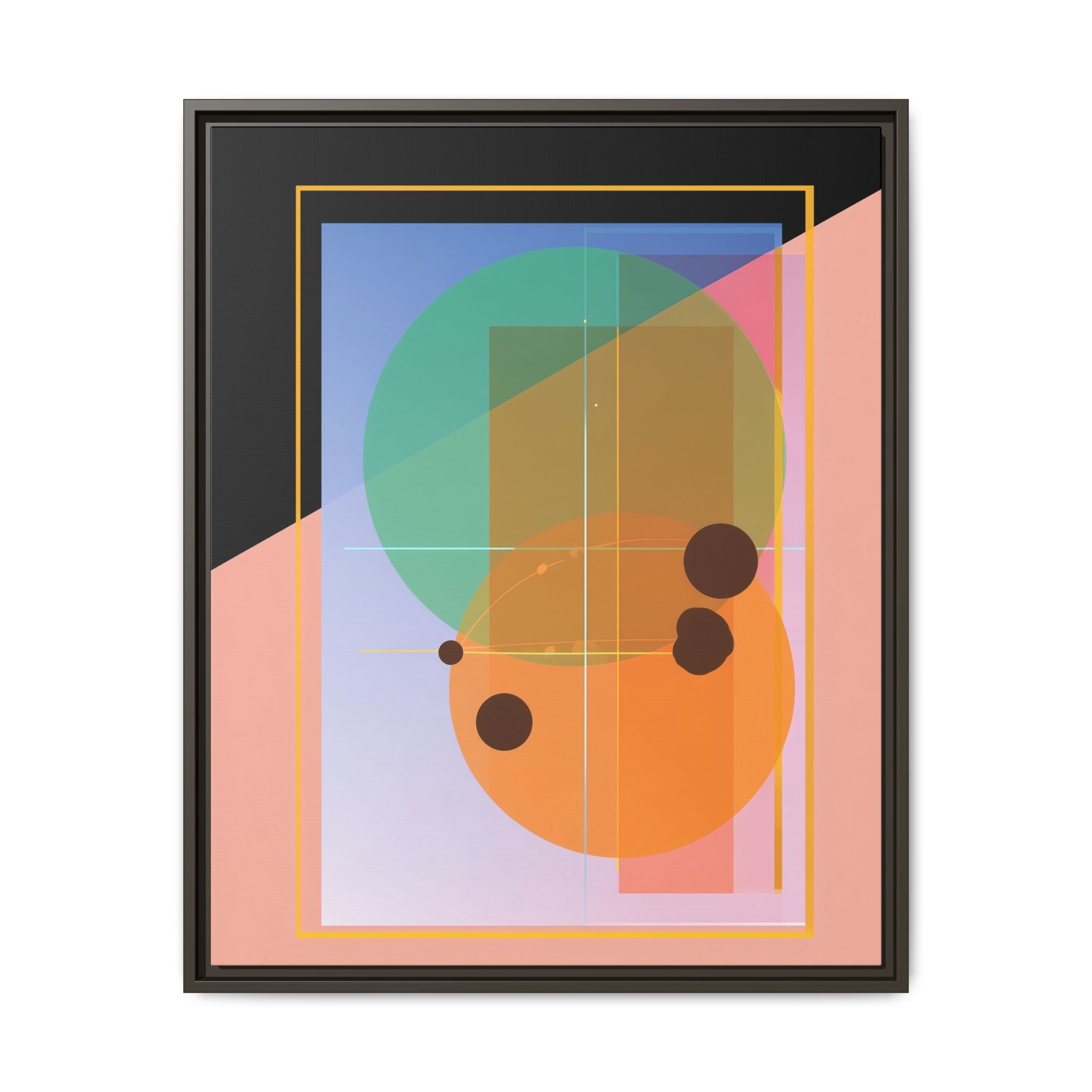 Geometric Harmony: Abstract Composition, Overlapping Shapes, Precision Design   |   Custom Orders Accepted