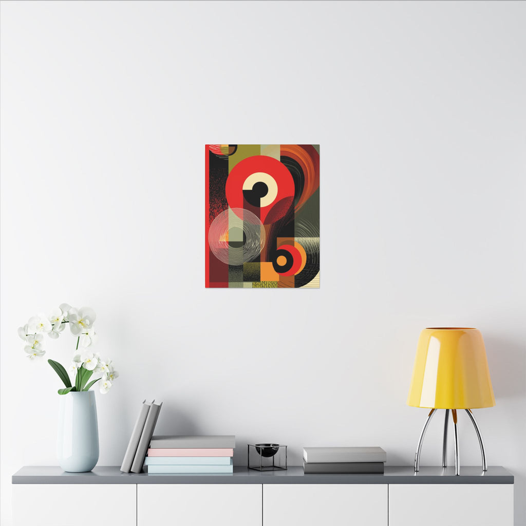 Geometric Convergence: Mid-Century Modern Abstract, Constructivist Design Principles, Bold Chromatic Composition   |   Custom Orders