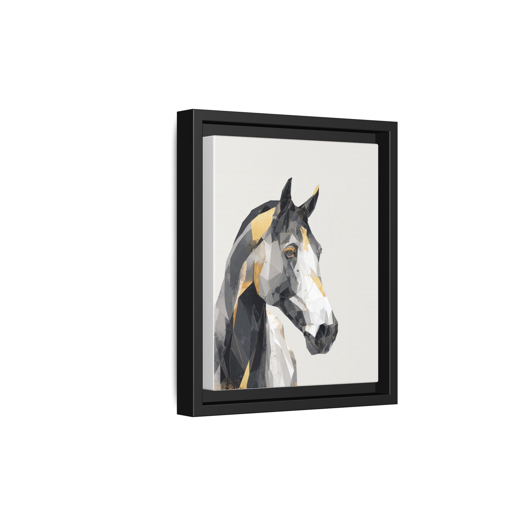 Geometric Equine Framed Print : Polygonal Horse Portrait, Modern Abstract Geometric Art   |  Personalized & Custom Orders Available