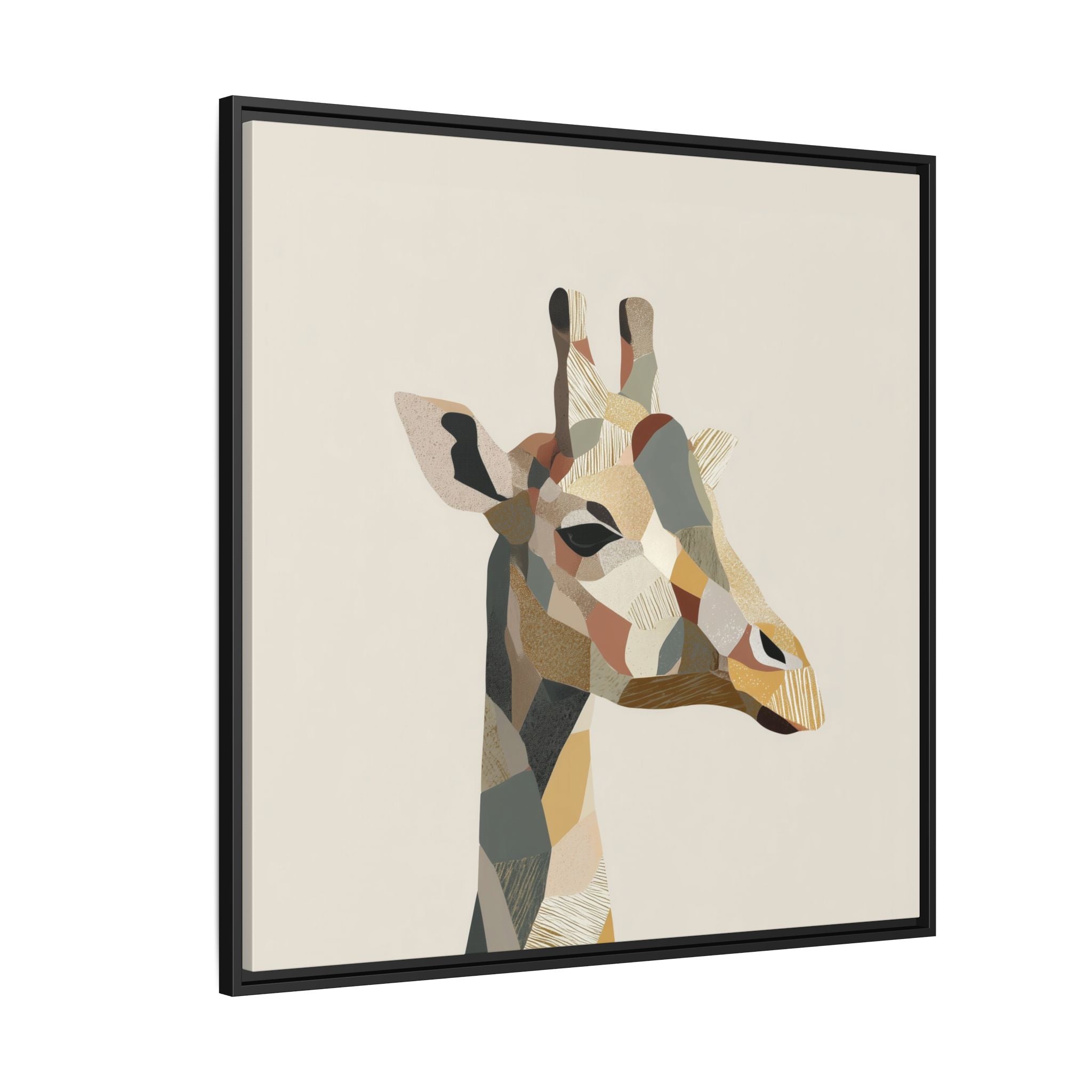 Geometric Giraffe: Cubist Wildlife Abstraction, Polygon Animal Portrait   |  Personalized & Custom Orders Available