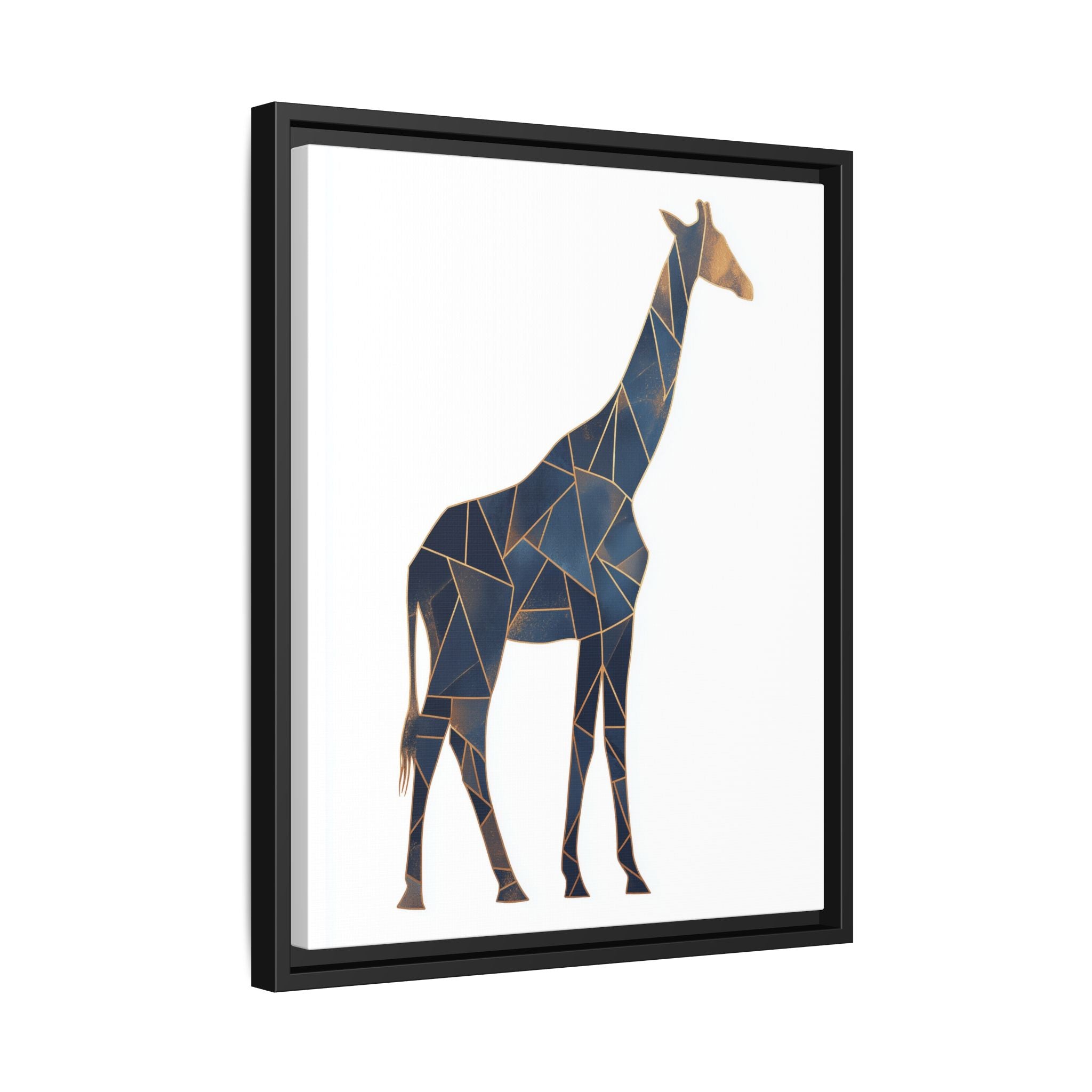 Fragmented Giraffe: Geometric Mosaic Art, Contemporary Blue Silhouette   |  Personalized & Custom Orders Available