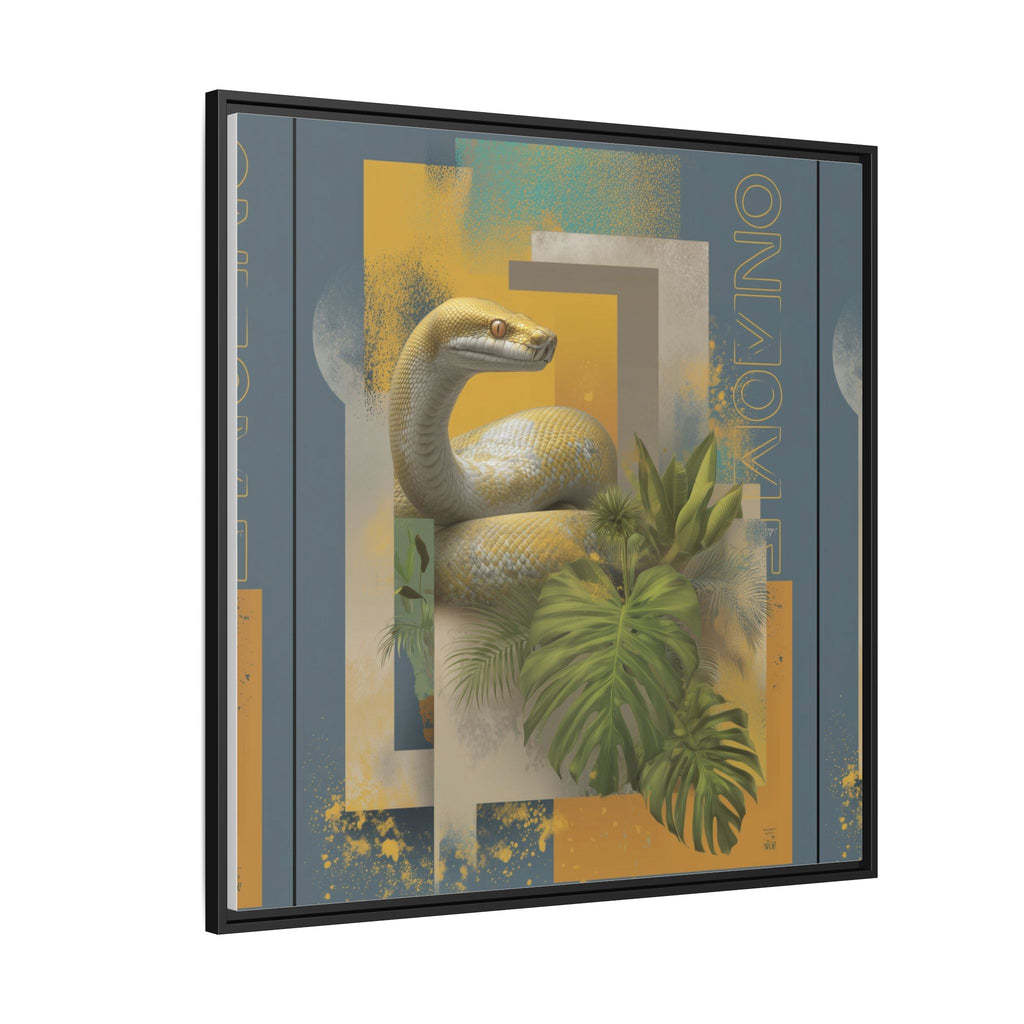 Serpent in Geometry: Tropical Albino Snake Portrait, Modern Botanical Illustration   |    Custom Orders Available