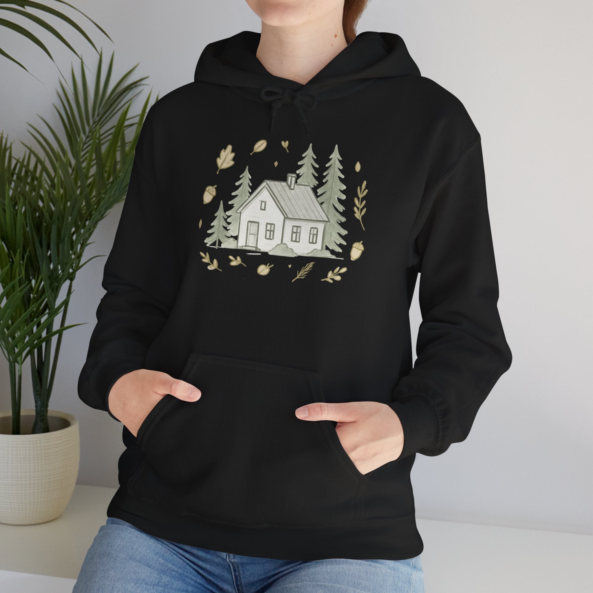 Autumn Vibes Cabin Hoodie — Cozy Fall Cabin Sweatshirt