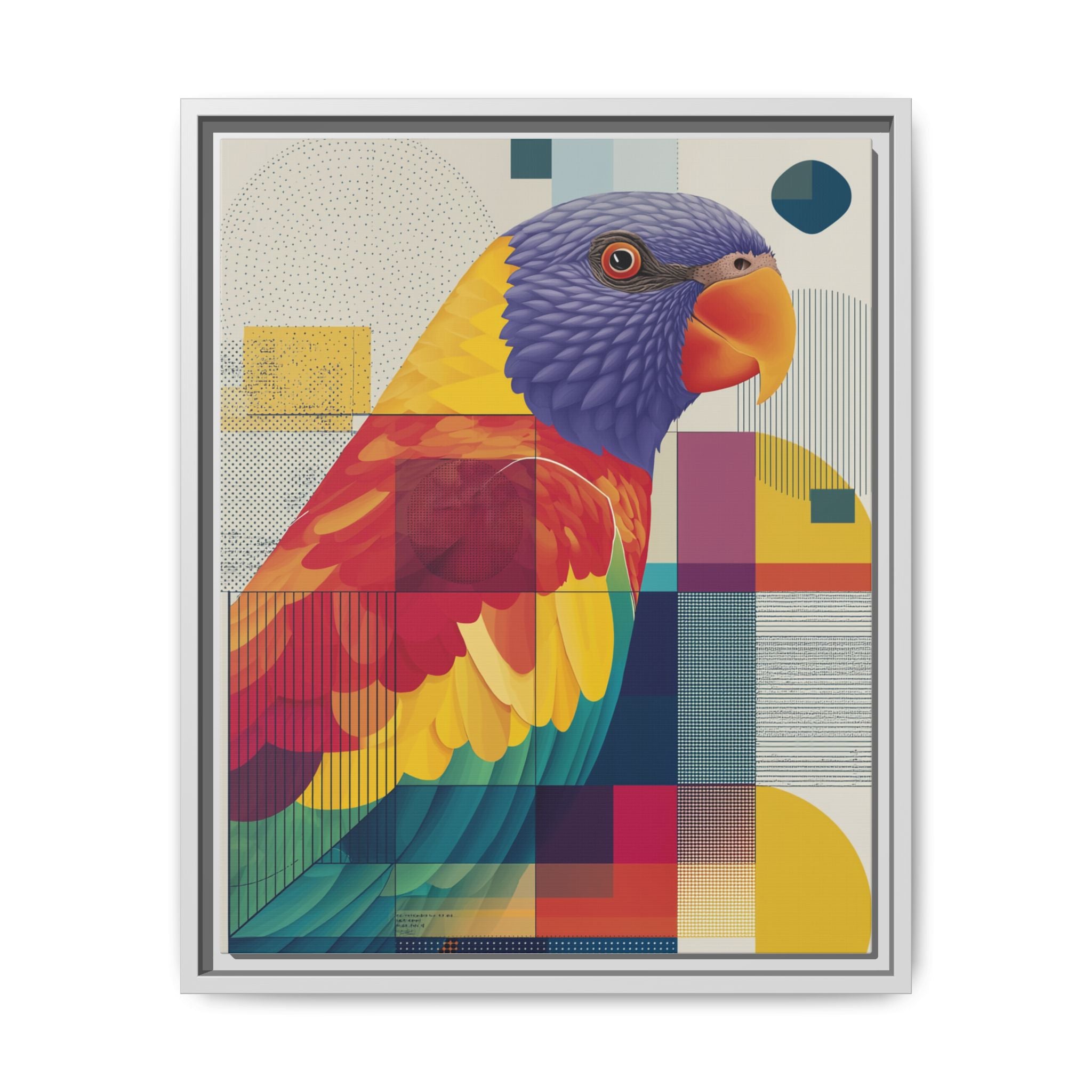 Prismatic Parrot: Geometric Deconstruction, Modern Abstract Art   |    Custom Orders Available