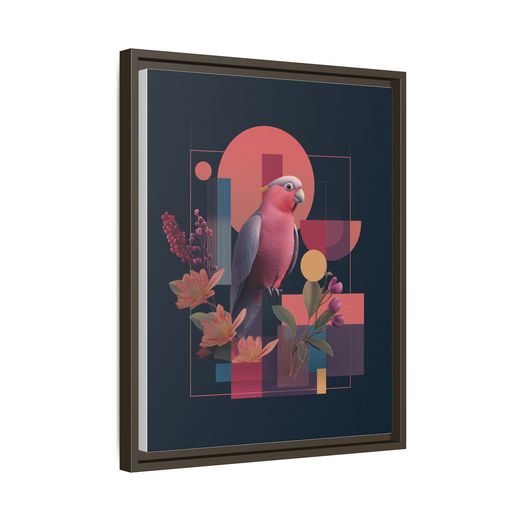 Geometric Rose Galah: Digital Art Deco, Retro-Futuristic Parrot Composition   |    Custom Orders Available