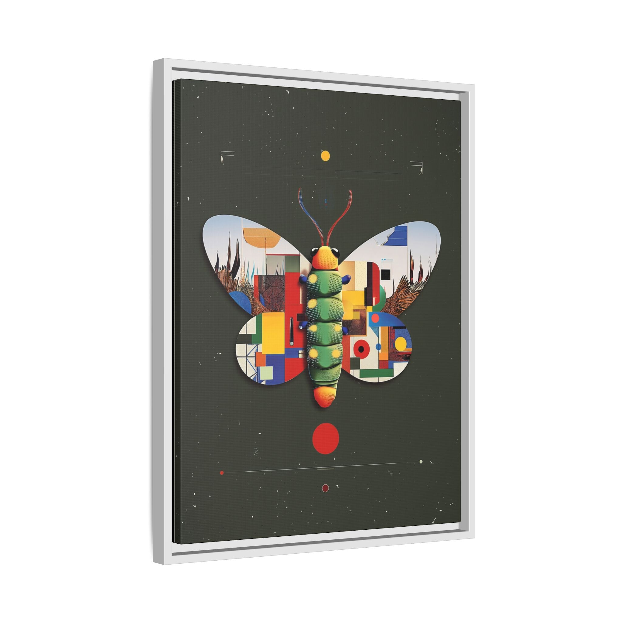 Geometric Butterfly Framed Print : Digital Cubist Interpretation, Modernist Entomological Design   |  Personalized & Custom Orders Available