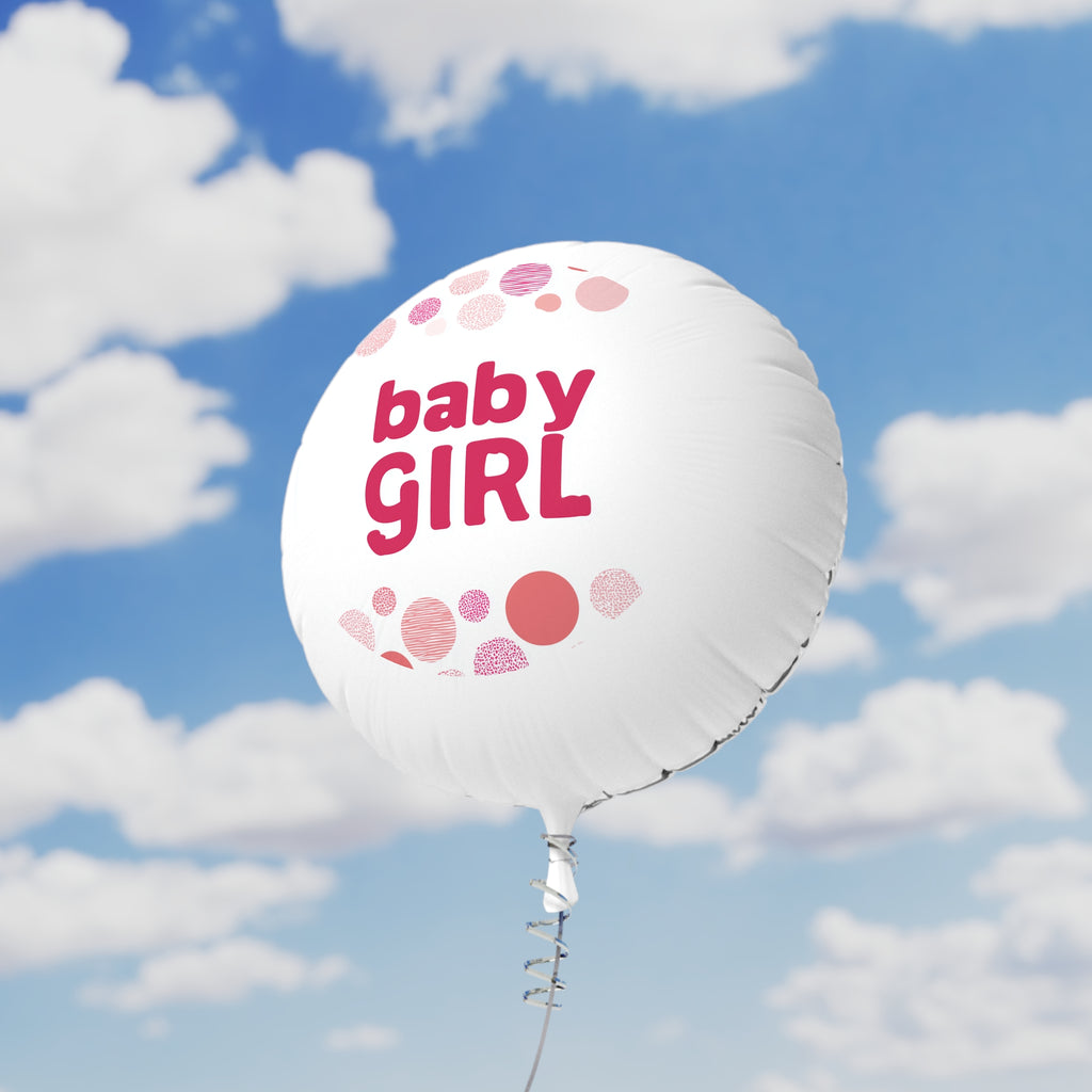 Baby Girl Mylar Balloon – Pink Confetti Newborn Shower Decor