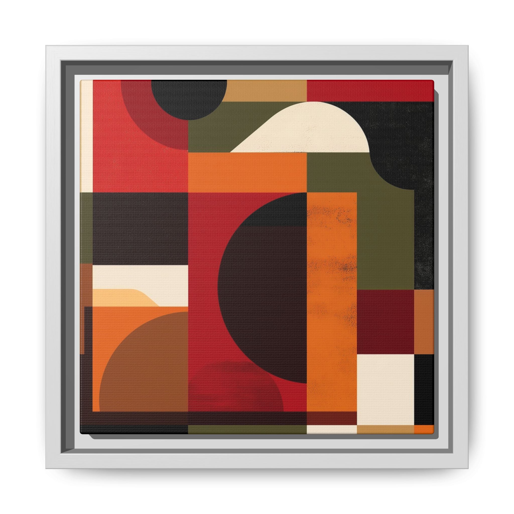 Geometric Convergence: Abstract Bauhaus Design, Constructivist Color Blocks, Architectural Art Composition   |   Custom Orders Accepted