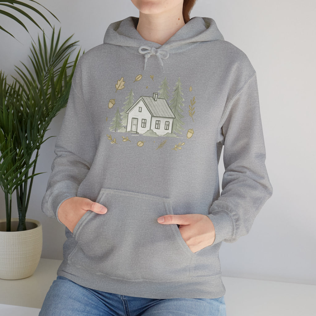 Autumn Vibes Cabin Hoodie — Cozy Fall Cabin Sweatshirt