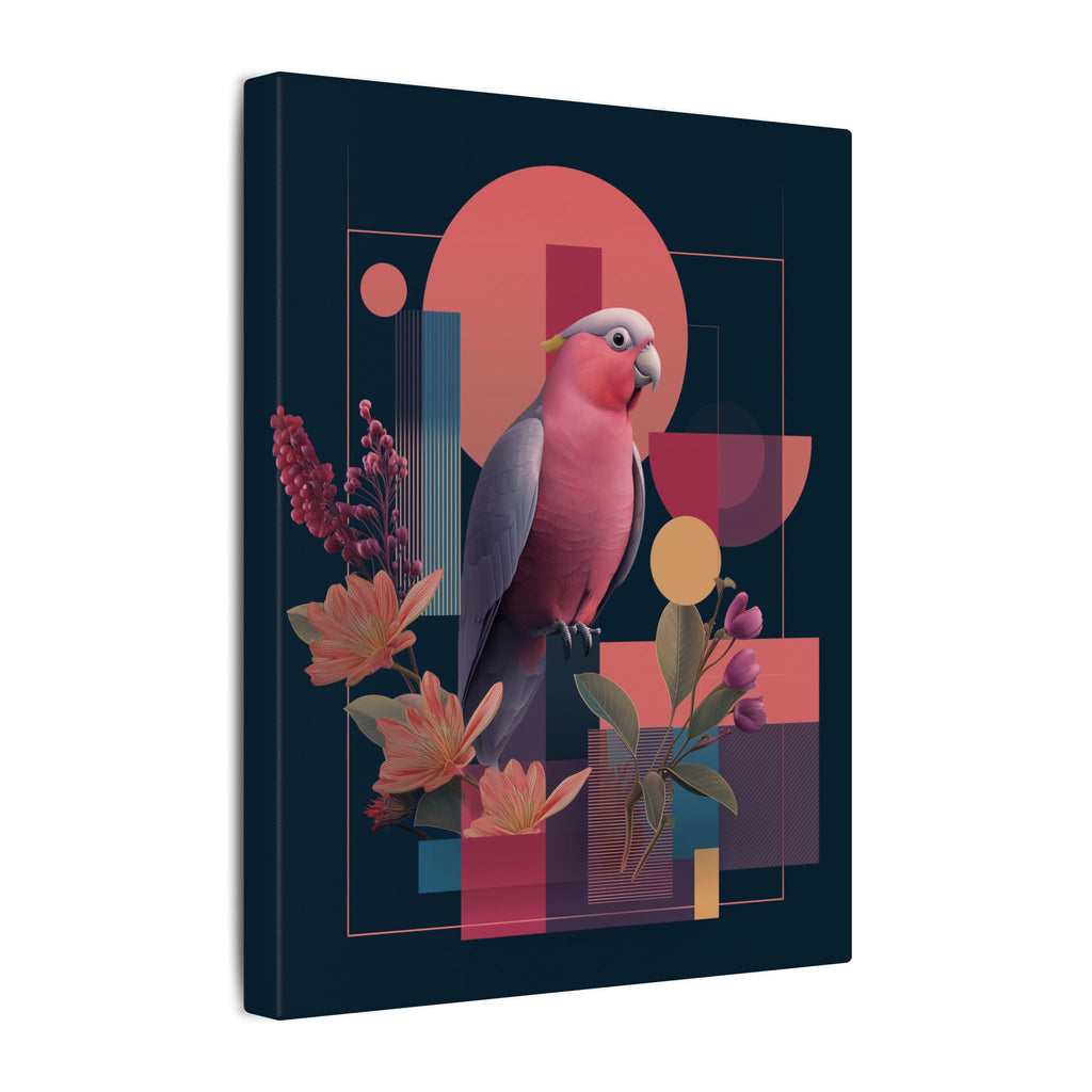 Geometric Parrot Symphony: Digital Neo-Retro Illustration, Abstract Avian Design   |    Custom Orders Available
