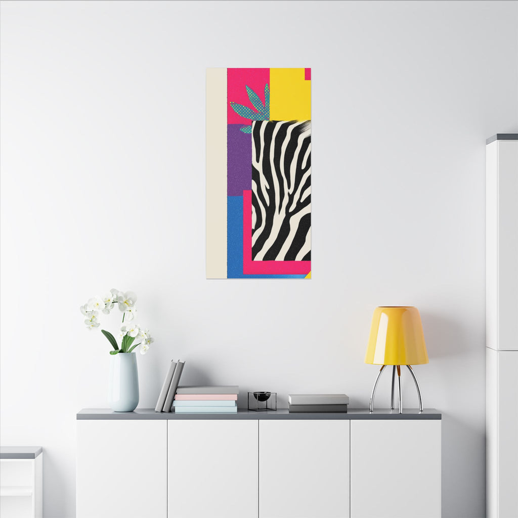 Pop Geometry: Zebra Leopard Fusion, Geometric Color Block, Modern Abstract Design   |   Custom Orders Accepted