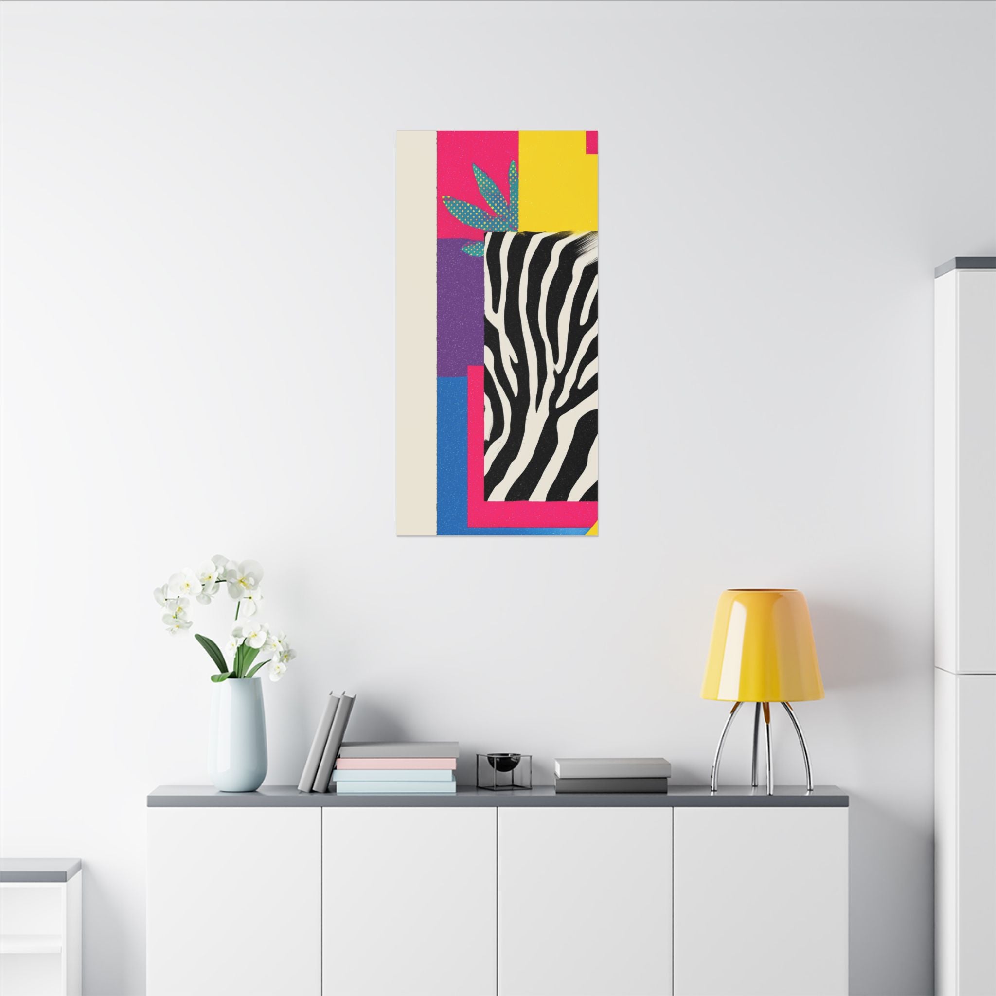 Copy of Pop Geometry: Zebra Leopard Fusion, Geometric Color Block, Modern Abstract Design   |   Custom Orders Accepted