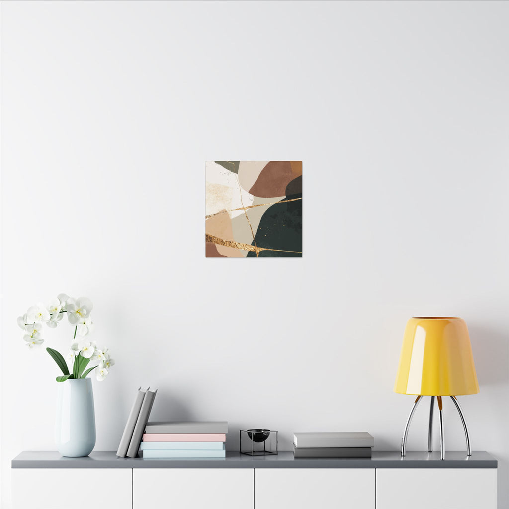 Canvas Print, Abstract Earthy Gold Wall Art, Modern Designer Home Decor, Stretched Matte Canvas; Thick, Multi-Size, Office Decor