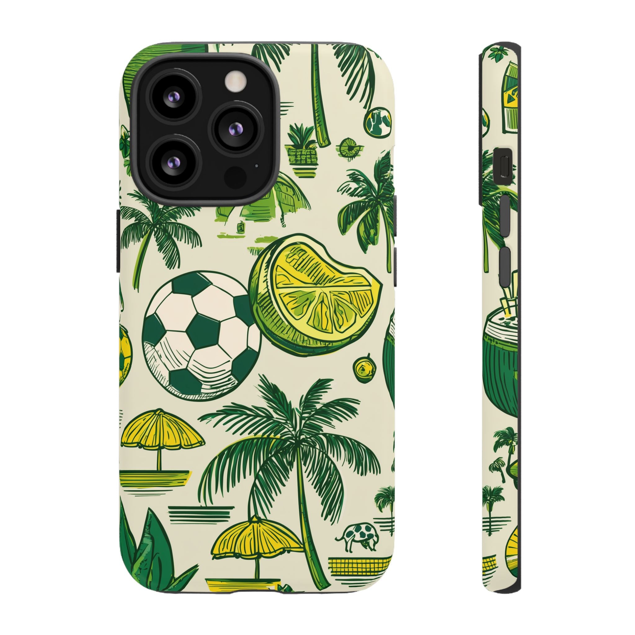 Summer Tough Cases: Sporty Tropical Phone Case, Fun Beach Vibe Phone Accessory, Summer Travel Gift, Colorful Phone Cover, Casual Style Tech
