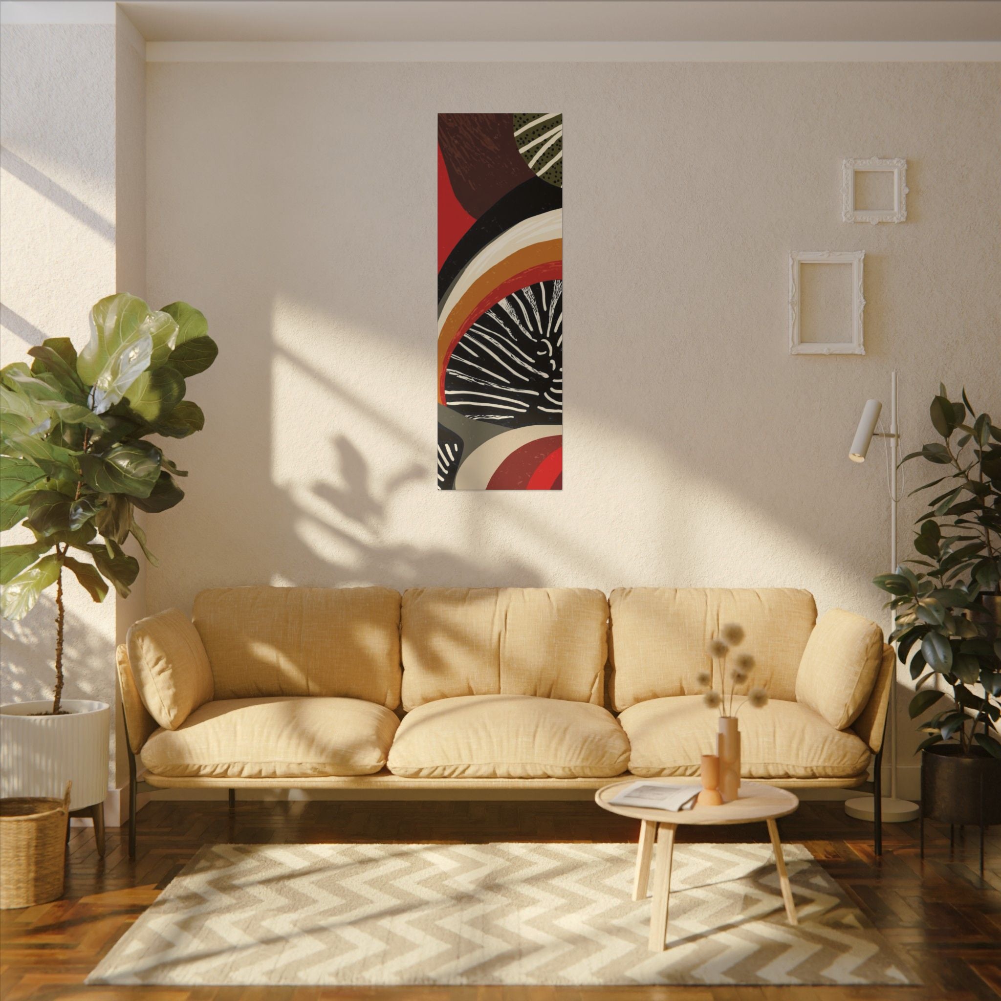 Harmonic Convergence: Organic Geometry, Mid-Century Modern Abstract, Earthy Palette Composition   |   Custom Orders Accepted