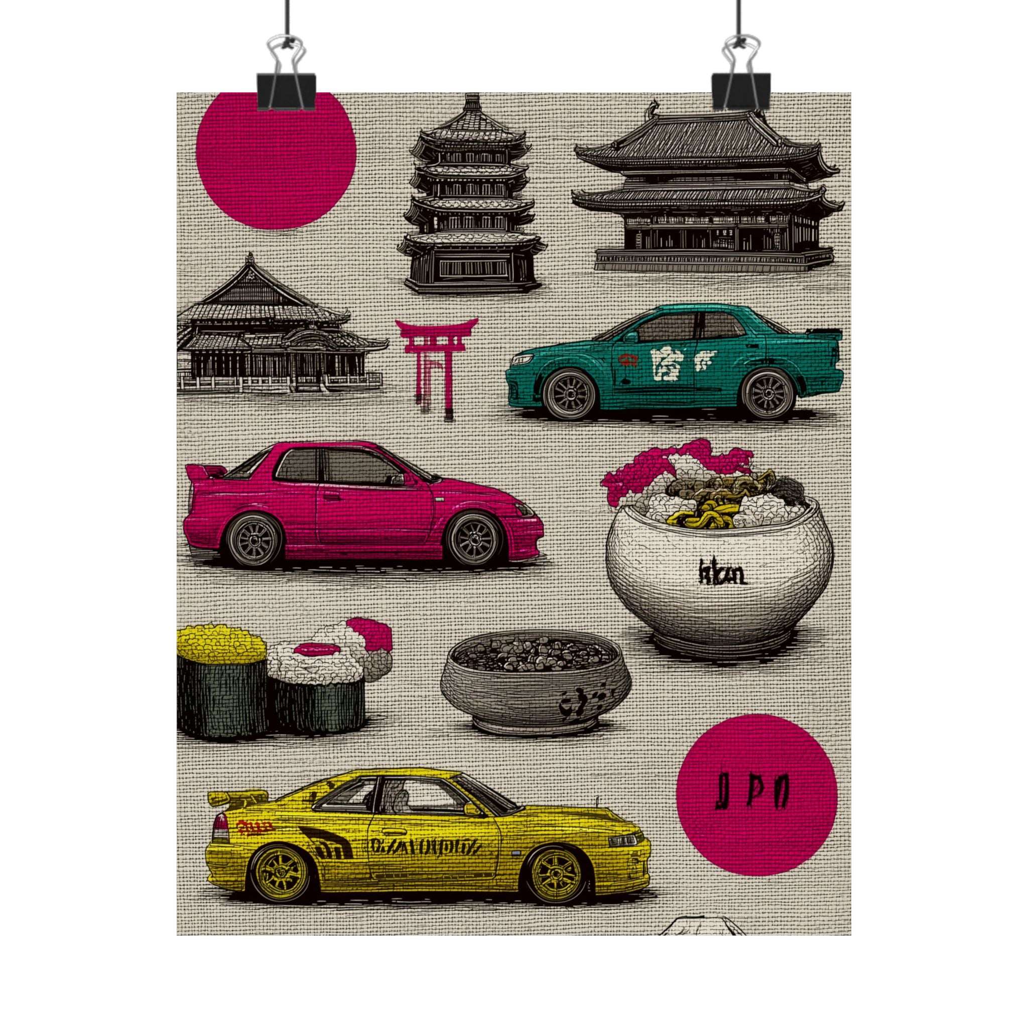 Japanese Culture Matte Vertical Car Skyline Nissan Posters, Wall Art for Home Decor, Gift for Car Enthusiasts, Unique Printable