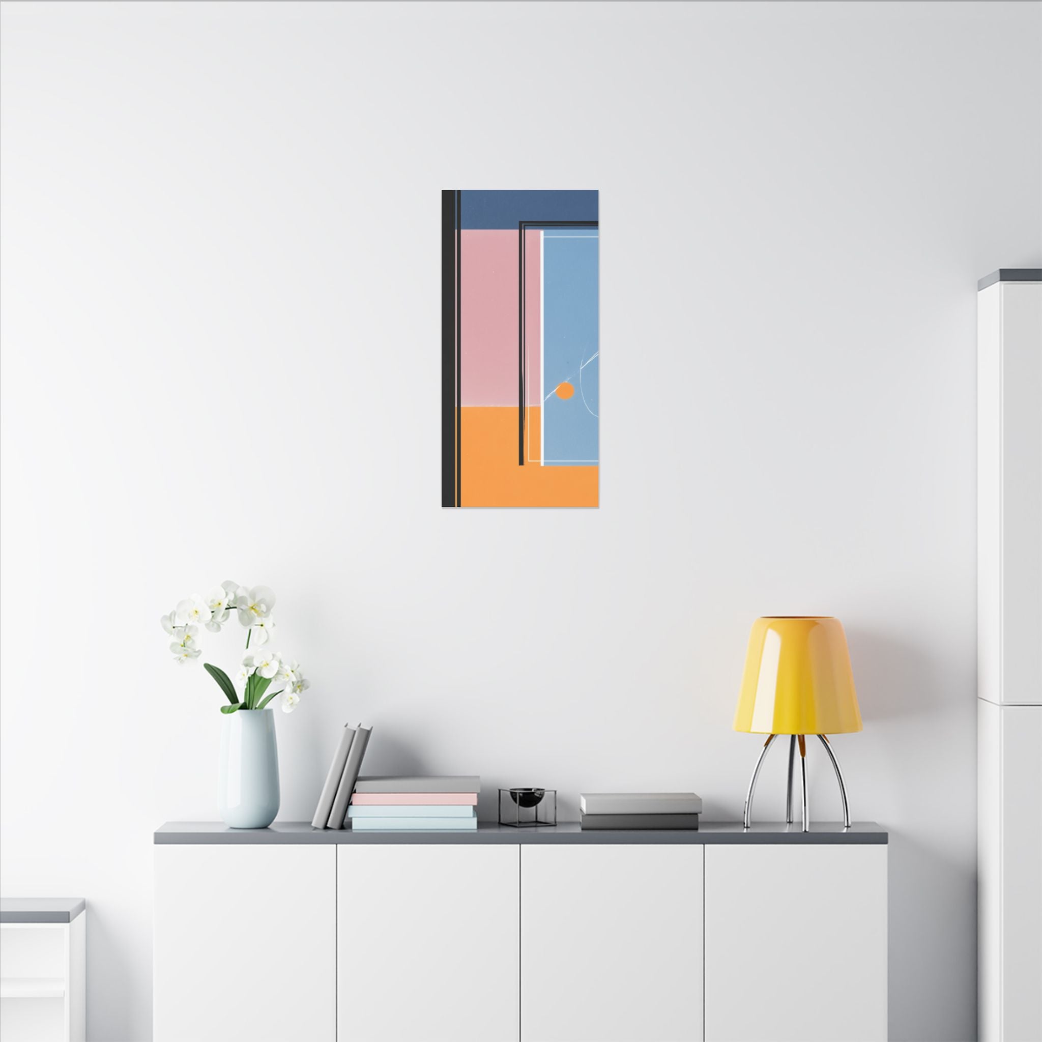 Geometric Harmony: Abstract Minimalist Composition, Modernist Color Fields, Constructivist Design Principles   |   Custom Orders Accepted