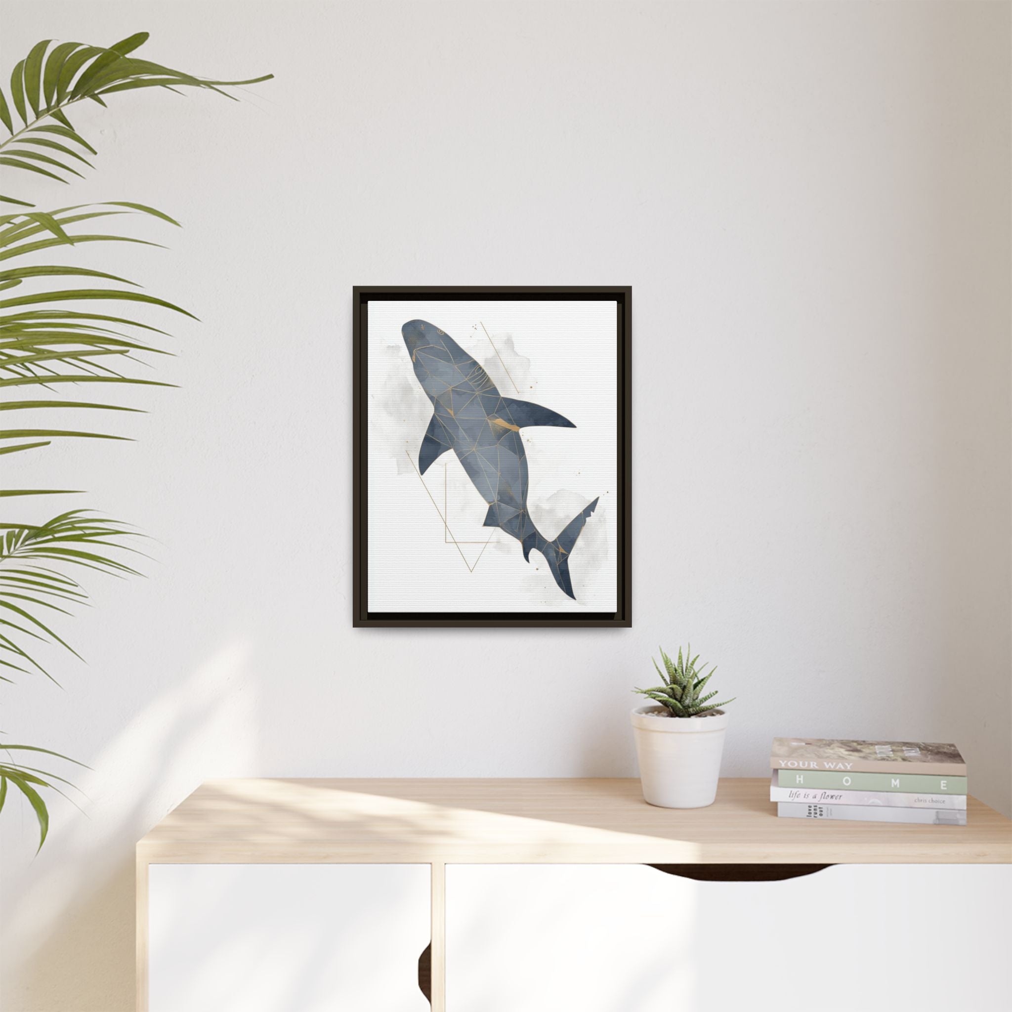 Aquatic Geometry: Shark Polygon Abstraction, Oceanic Digital Art   |  Personalized & Custom Orders Available