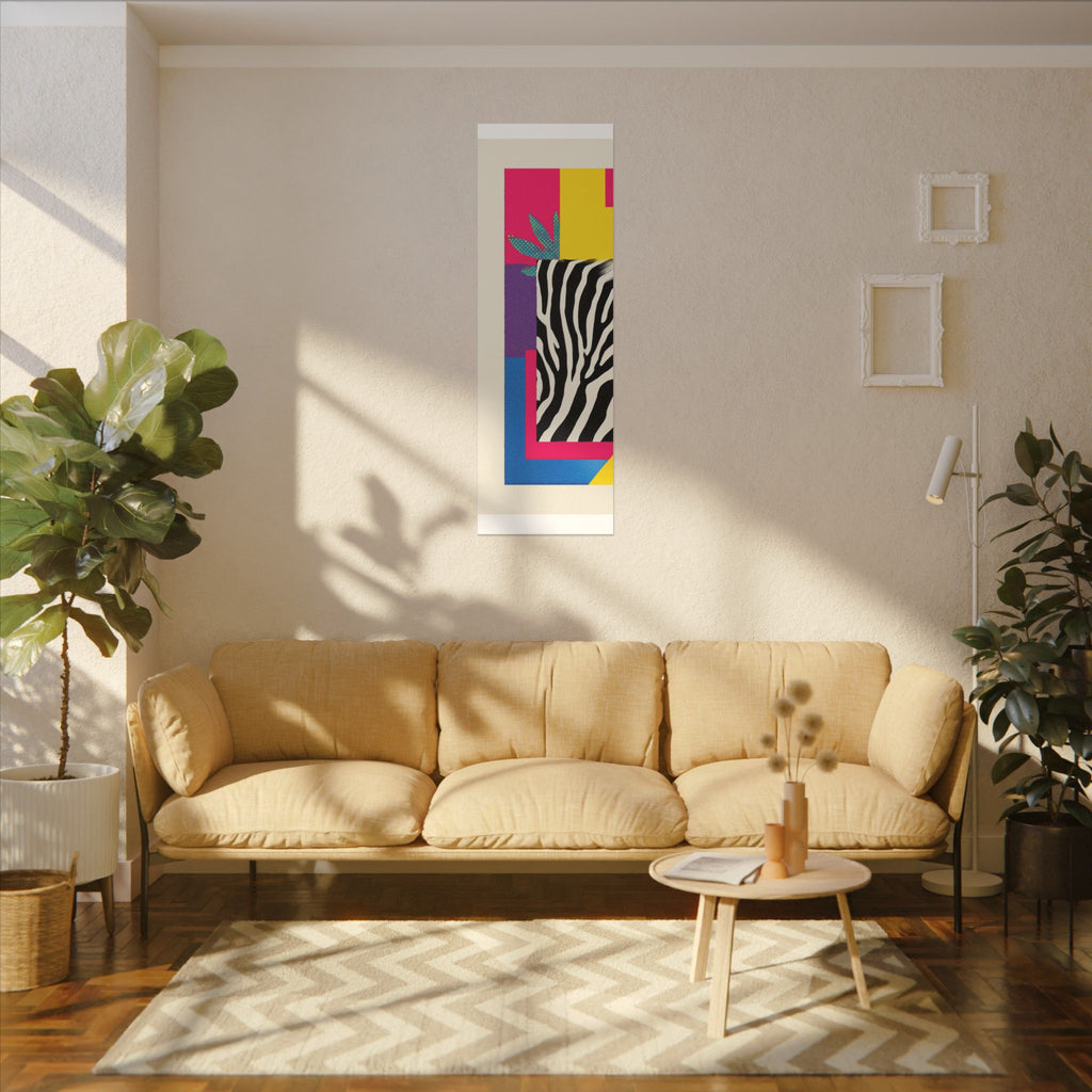 Pop Geometry: Zebra Leopard Fusion, Geometric Color Block, Modern Abstract Design   |   Custom Orders Accepted