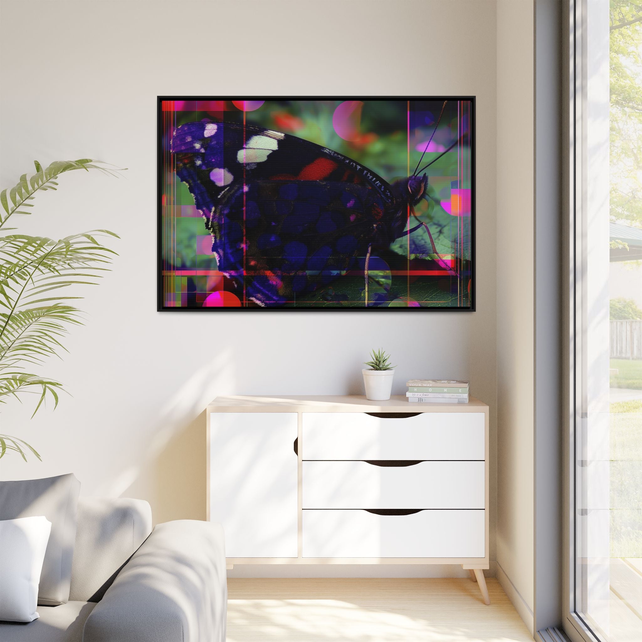 Metamorphic Glitch: Digital Nature Remix, Butterfly Geometric Distortion   |    Custom Orders Available