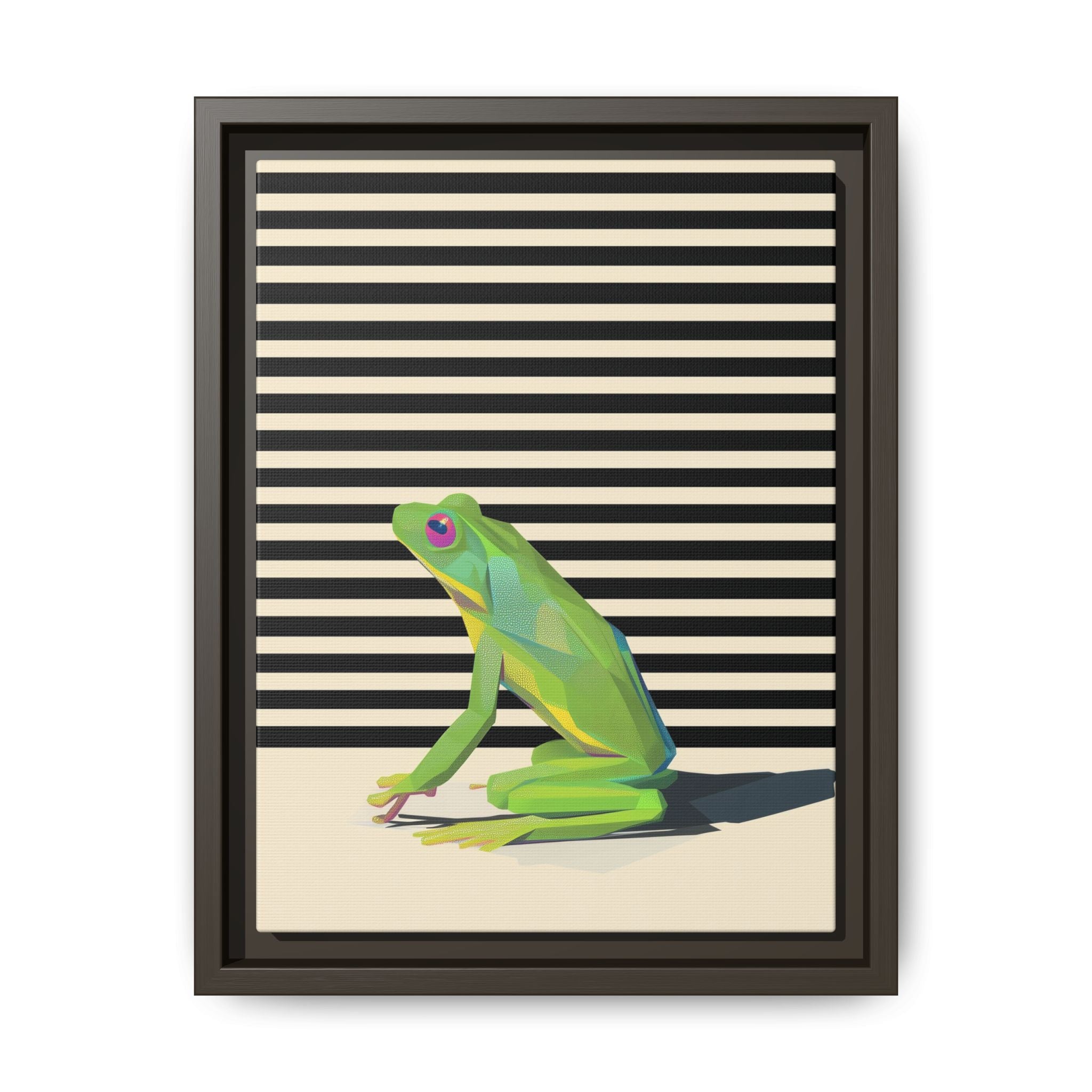 Geometric Frog Persona: Modern Wildlife Illustration, Vibrant Graphic Design   |  Personalized & Custom Orders Available