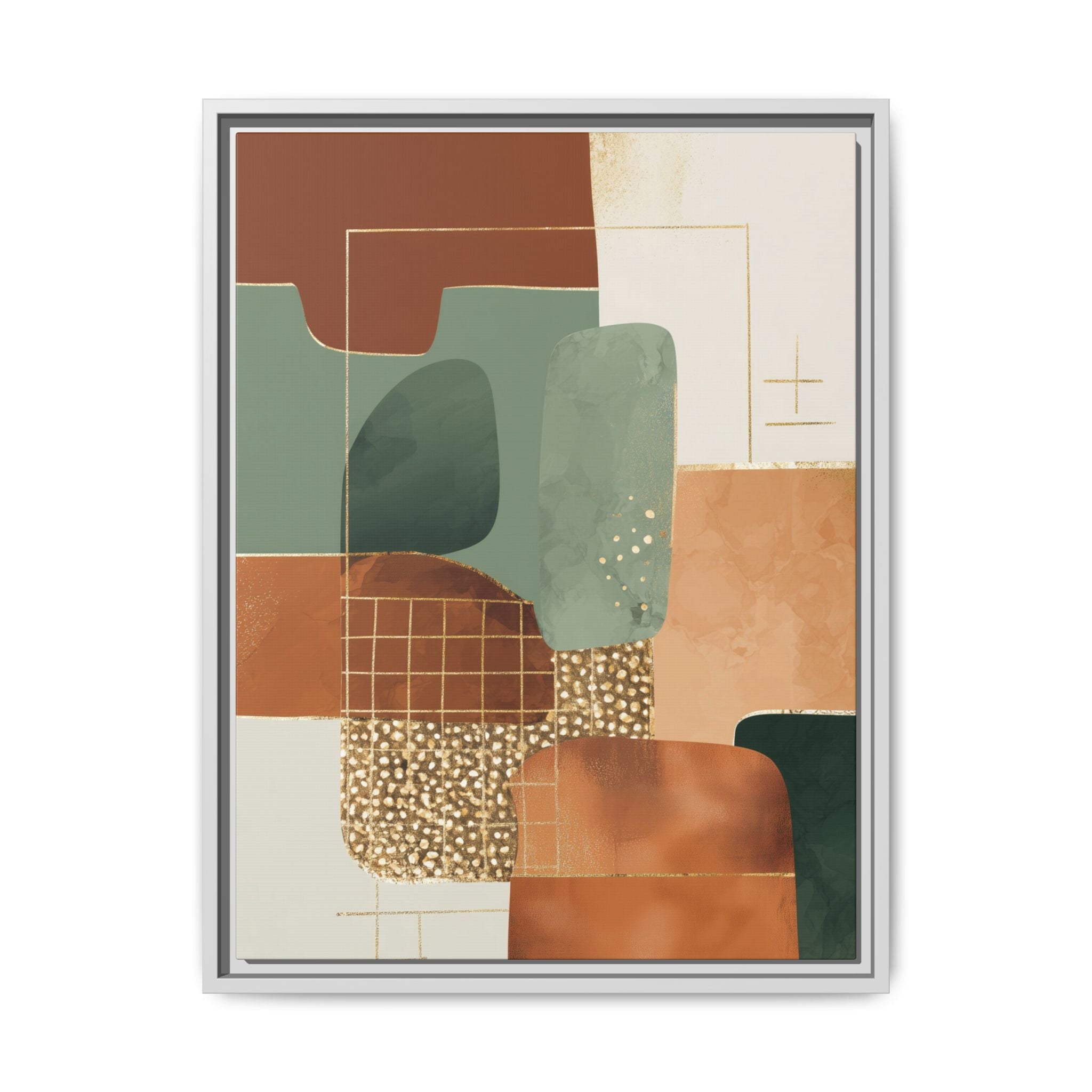 Geometric Harmony: Abstract Minimalist Art, Mid-Century Modern Design, Organic Shapes Composition   |   Custom Orders Accepted