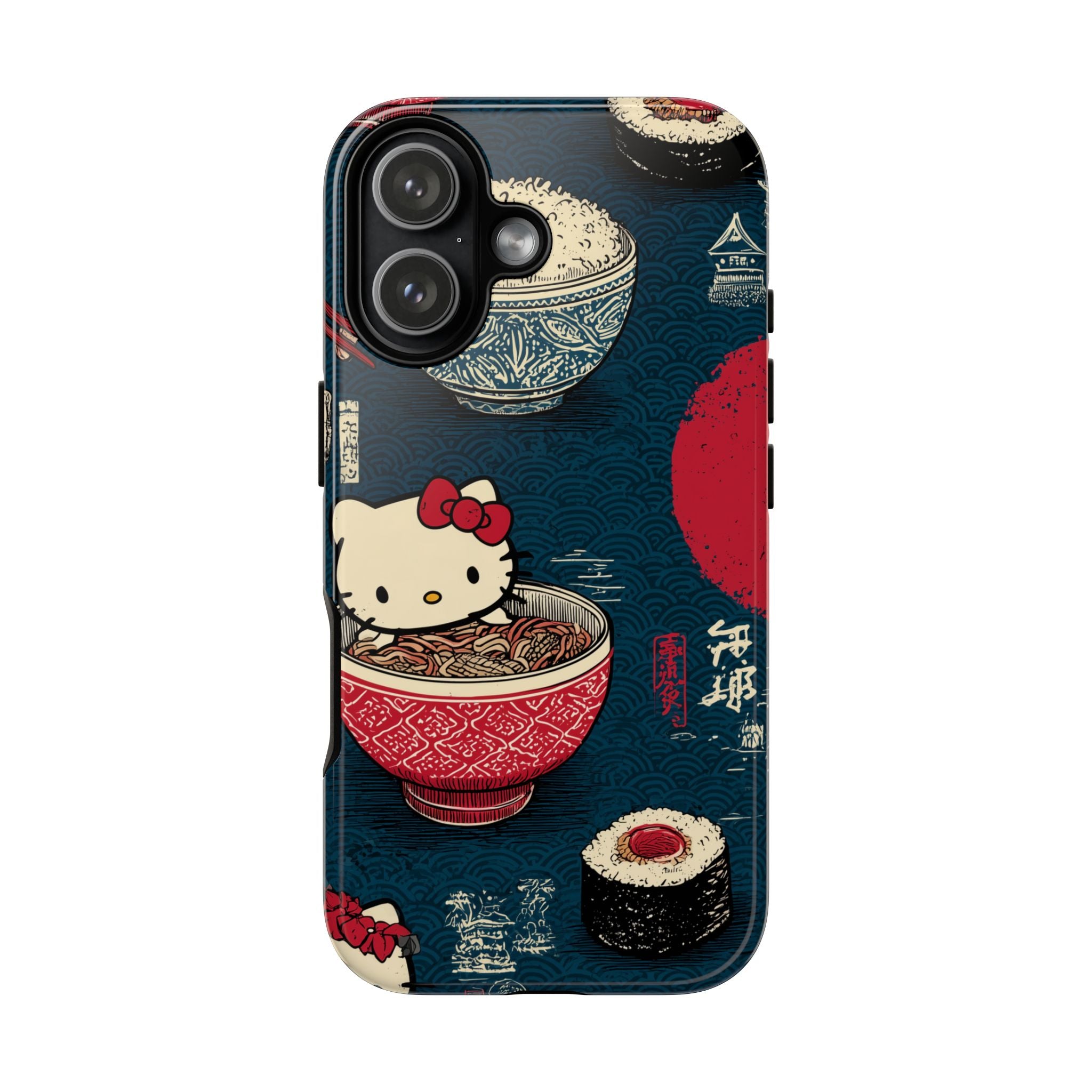 Japanese Kitty Sushi Vibrant Phone Case - Tough Case | Funky, Colorful, Unique Design for Gift, Accessory, Protection, Trendy