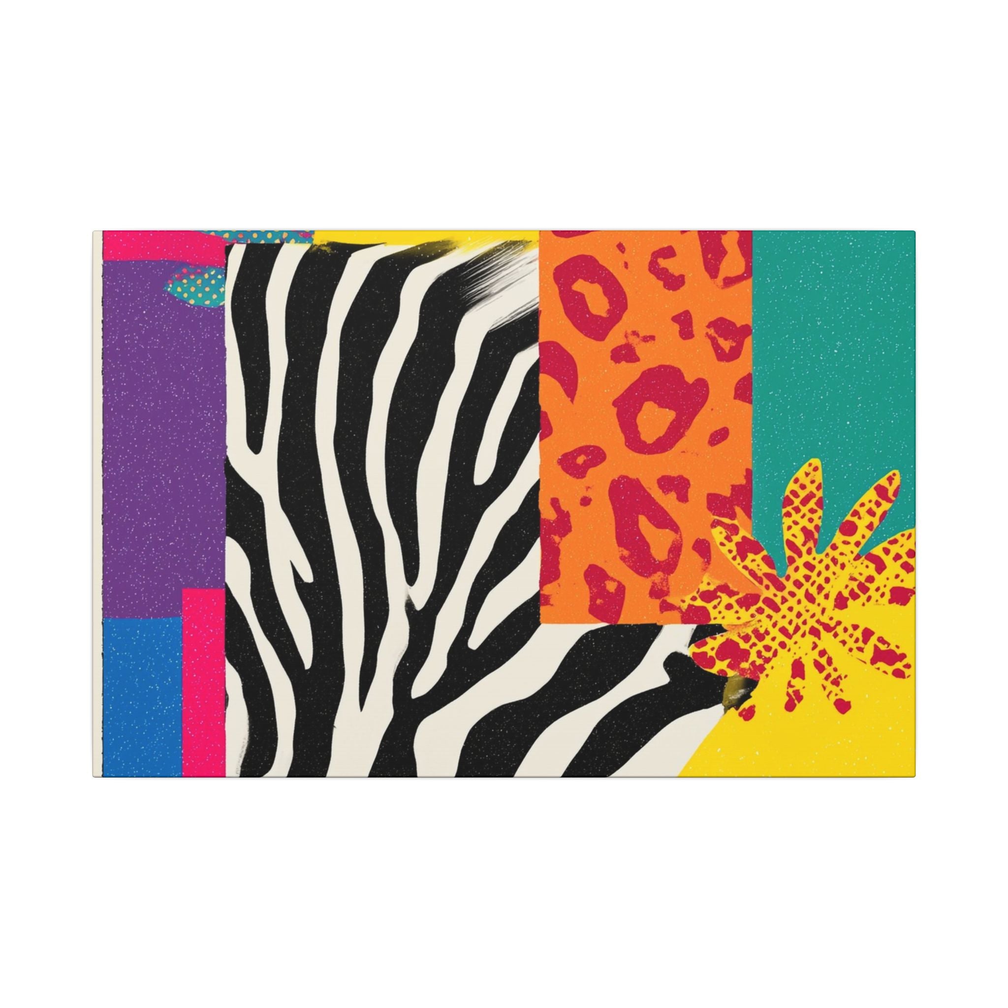 Pop Geometry: Zebra Leopard Fusion, Geometric Color Block, Modern Abstract Design   |   Custom Orders Accepted