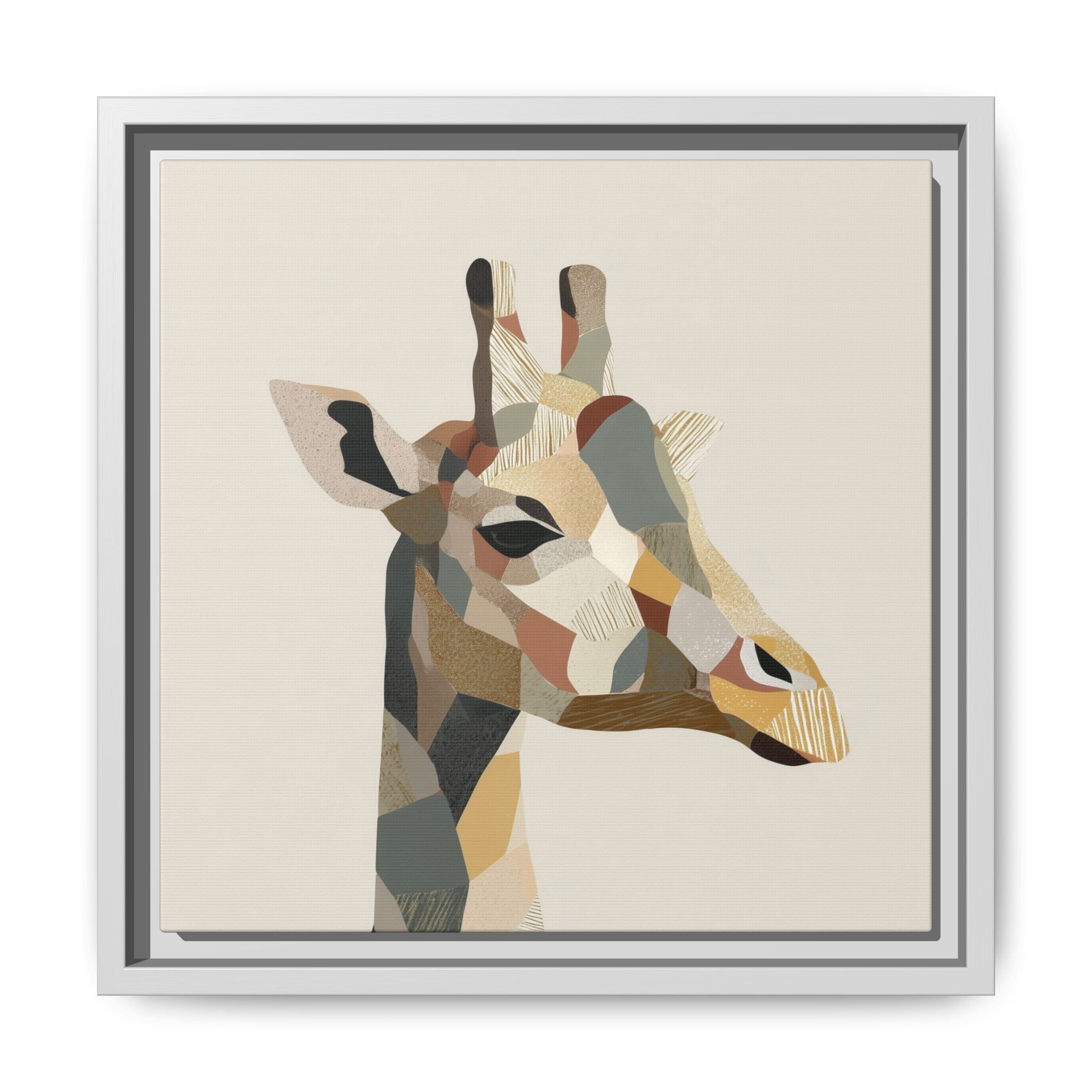 Geometric Giraffe: Cubist Wildlife Abstraction, Polygon Animal Portrait   |  Personalized & Custom Orders Available
