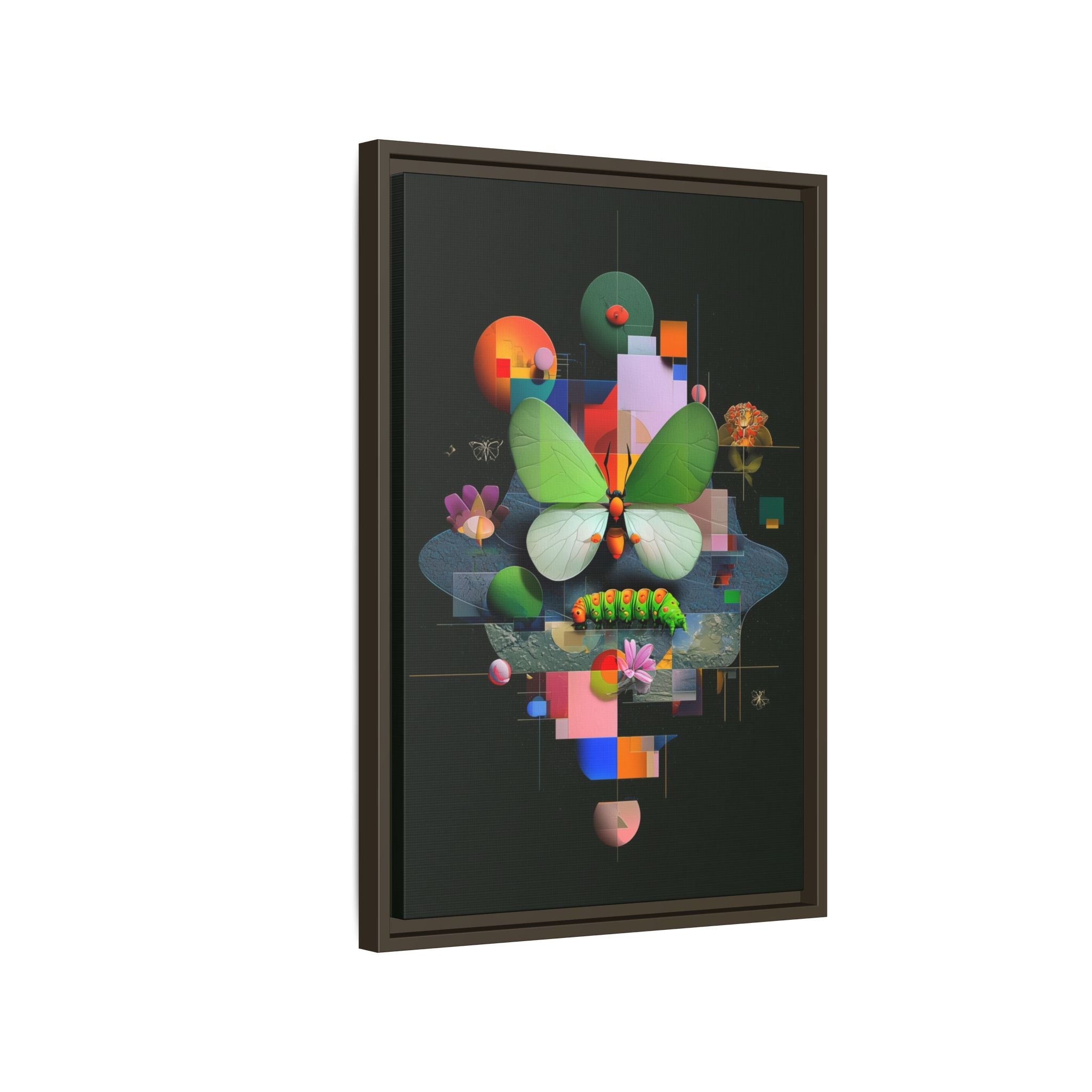 Metamorphosis Geometry Framed Print : Digital Nature Synthesis, Butterfly Abstraction   |  Personalized & Custom Orders Available