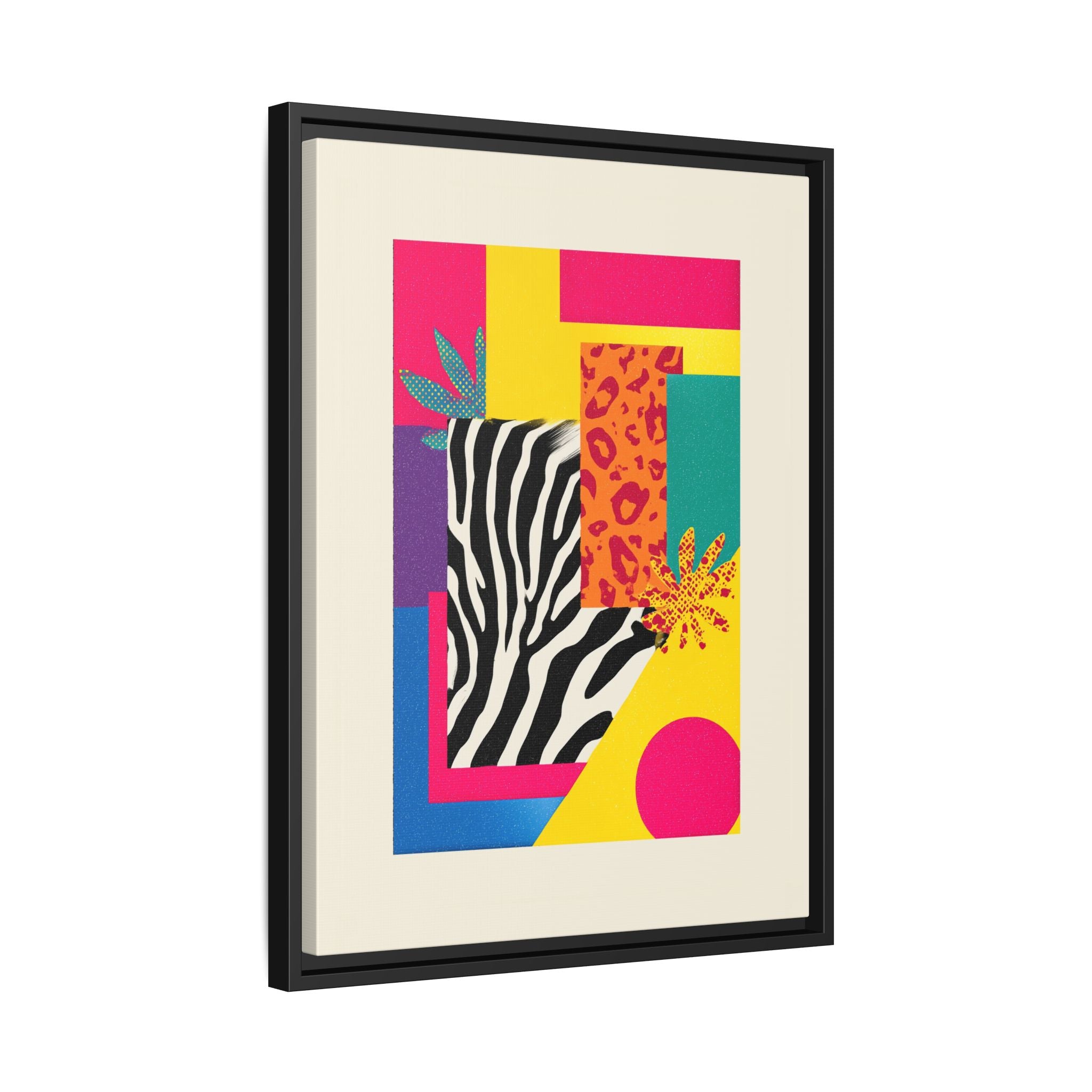 Zebra Stripes & Leopard Spots: 80s Pop Art Design, Memphis Style Graphic, Geometric Color Block Pattern   |   Custom Orders Accepted