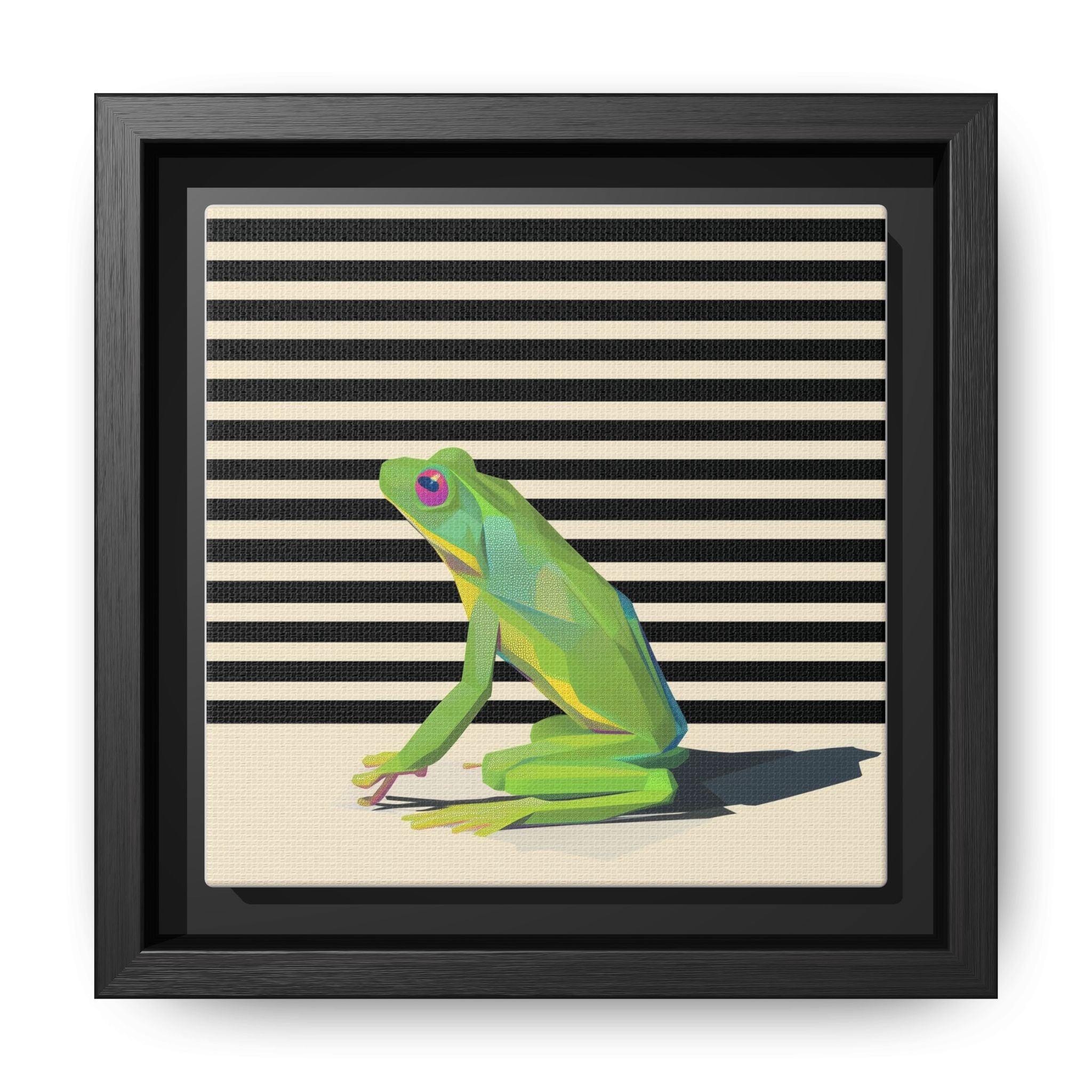 Geometric Frog: Minimalist Animal Portrait, Modern Graphic Design   |    Custom Orders Available
