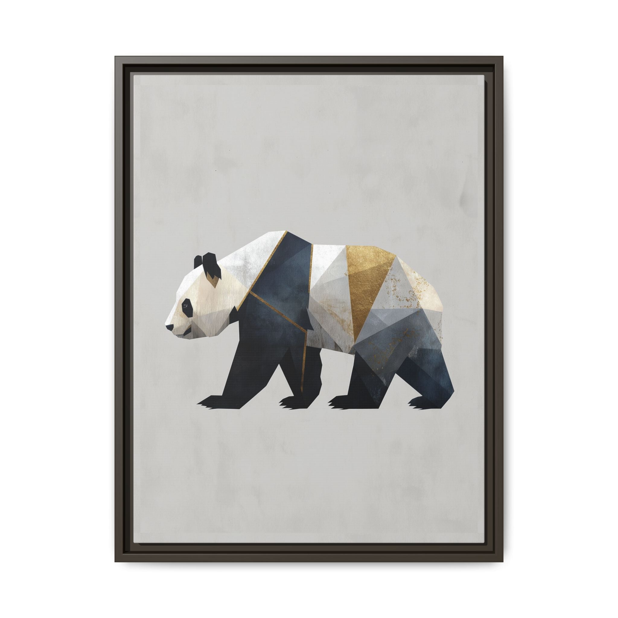 Geometric Panda: Cubist Animal Portrait, Modern Minimalist Art Style   |  Personalized & Custom Orders Available