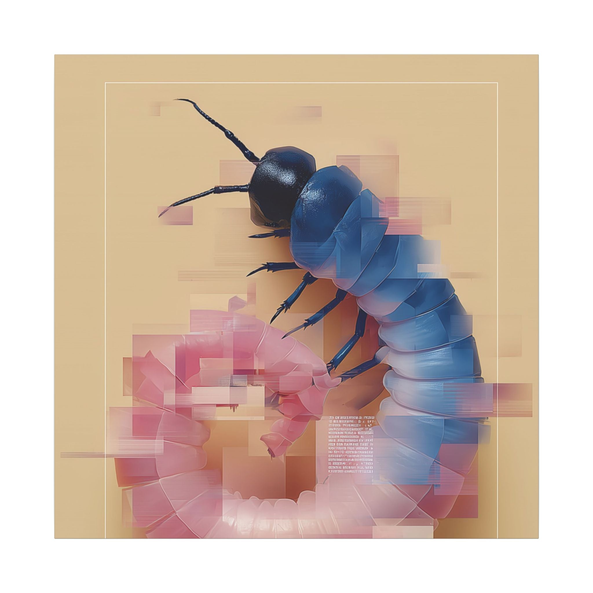 Pixelated Metamorphosis: Digital Deconstruction, Geometric Beetle Study   |    Custom Orders Available